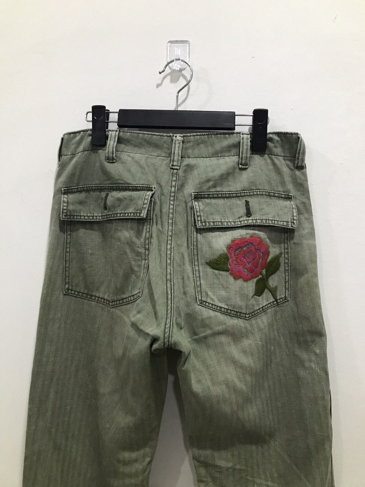HOLLYWOOD RANCH MARKET Rare🔥Distressed HR Market baker Fatigue pants Size US 30 / EU 46 - 12 Thumbnail
