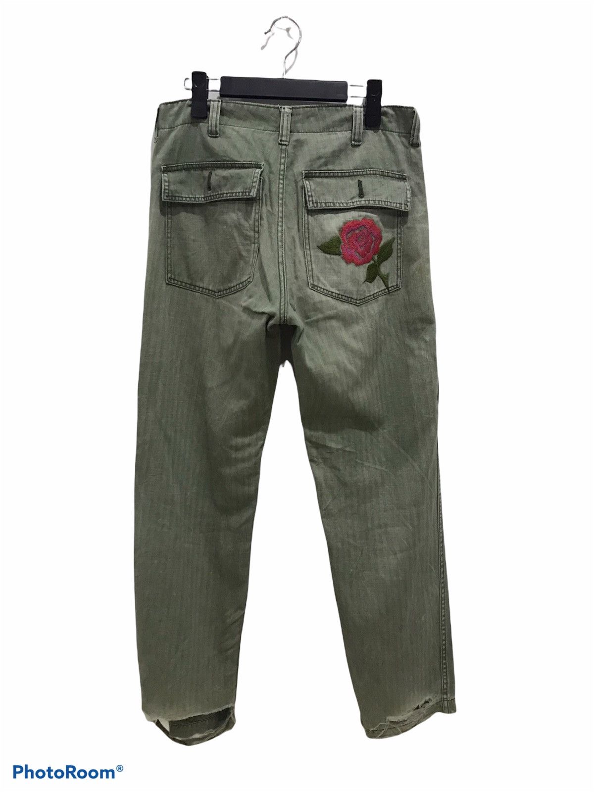 HOLLYWOOD RANCH MARKET Rare🔥Distressed HR Market baker Fatigue pants Size US 30 / EU 46 - 1 Thumbnail