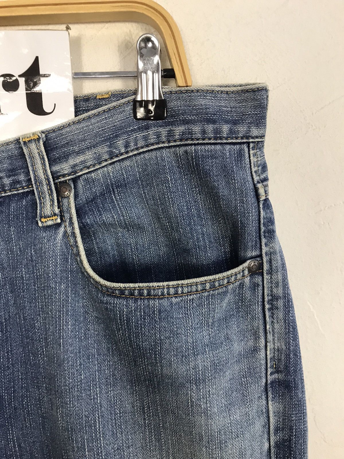 Japanese Brand × Vintage × Wrangler Vintage Wrangler Blue Wash Zipper Style Size US 35 - 5 Thumbnail