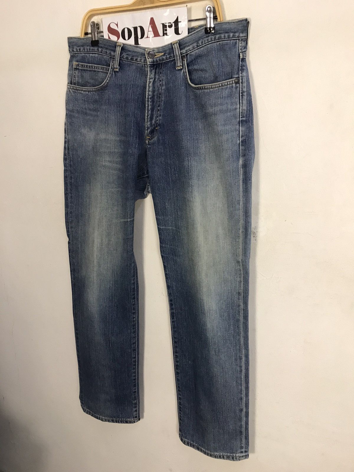Japanese Brand × Vintage × Wrangler Vintage Wrangler Blue Wash Zipper Style Size US 35 - 4 Thumbnail