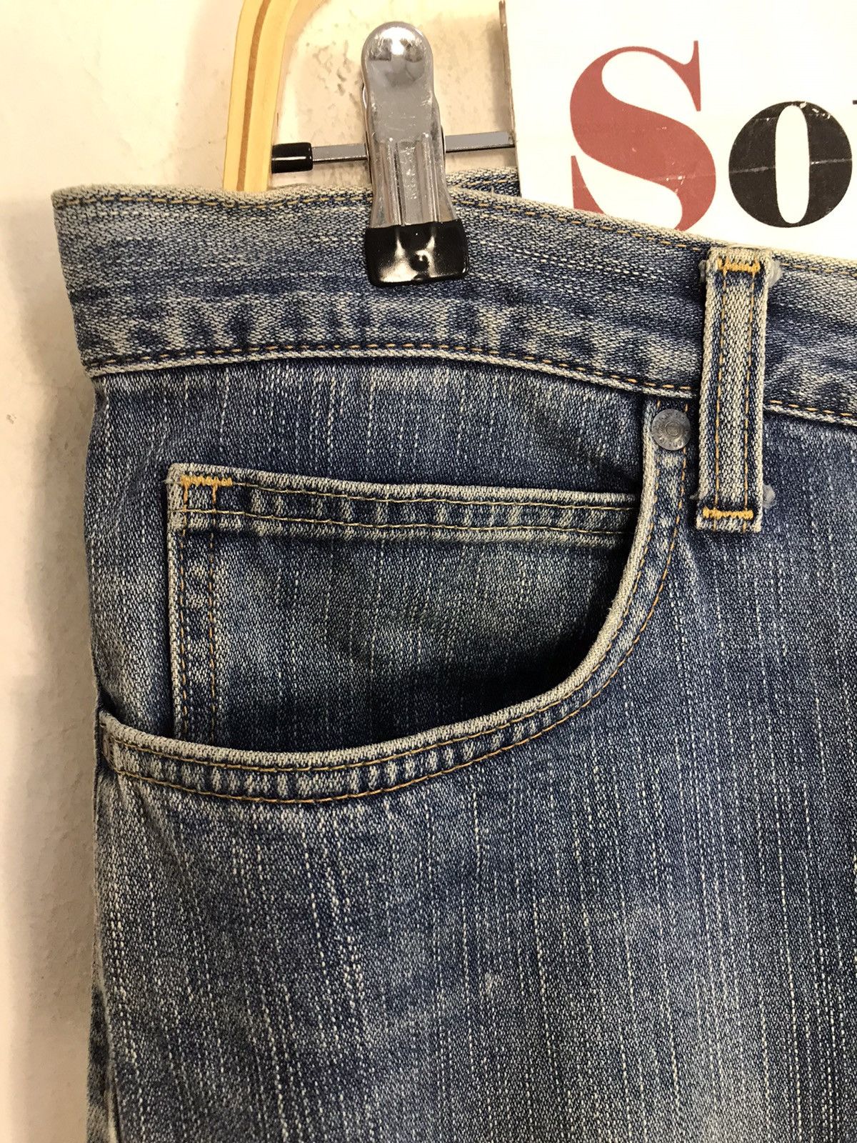 Japanese Brand × Vintage × Wrangler Vintage Wrangler Blue Wash Zipper Style Size US 35 - 6 Thumbnail