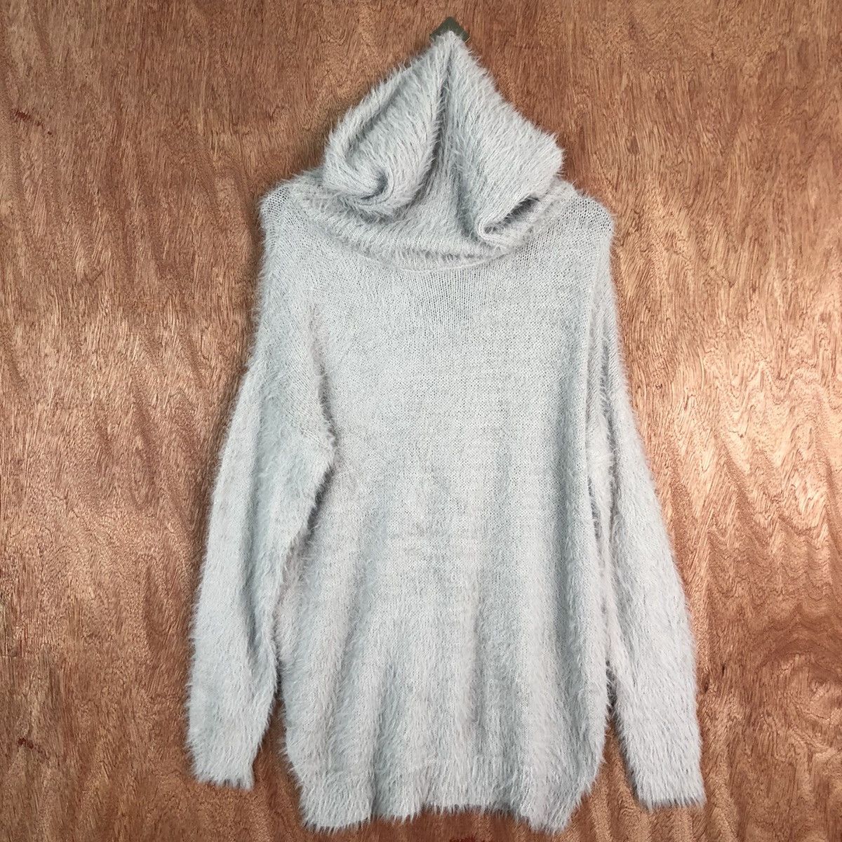 Japanese Brand DL Persodea Grey Mohair Shag Shaggy Cardigan #c332 Size US L / EU 52-54 / 3 - 3 Thumbnail