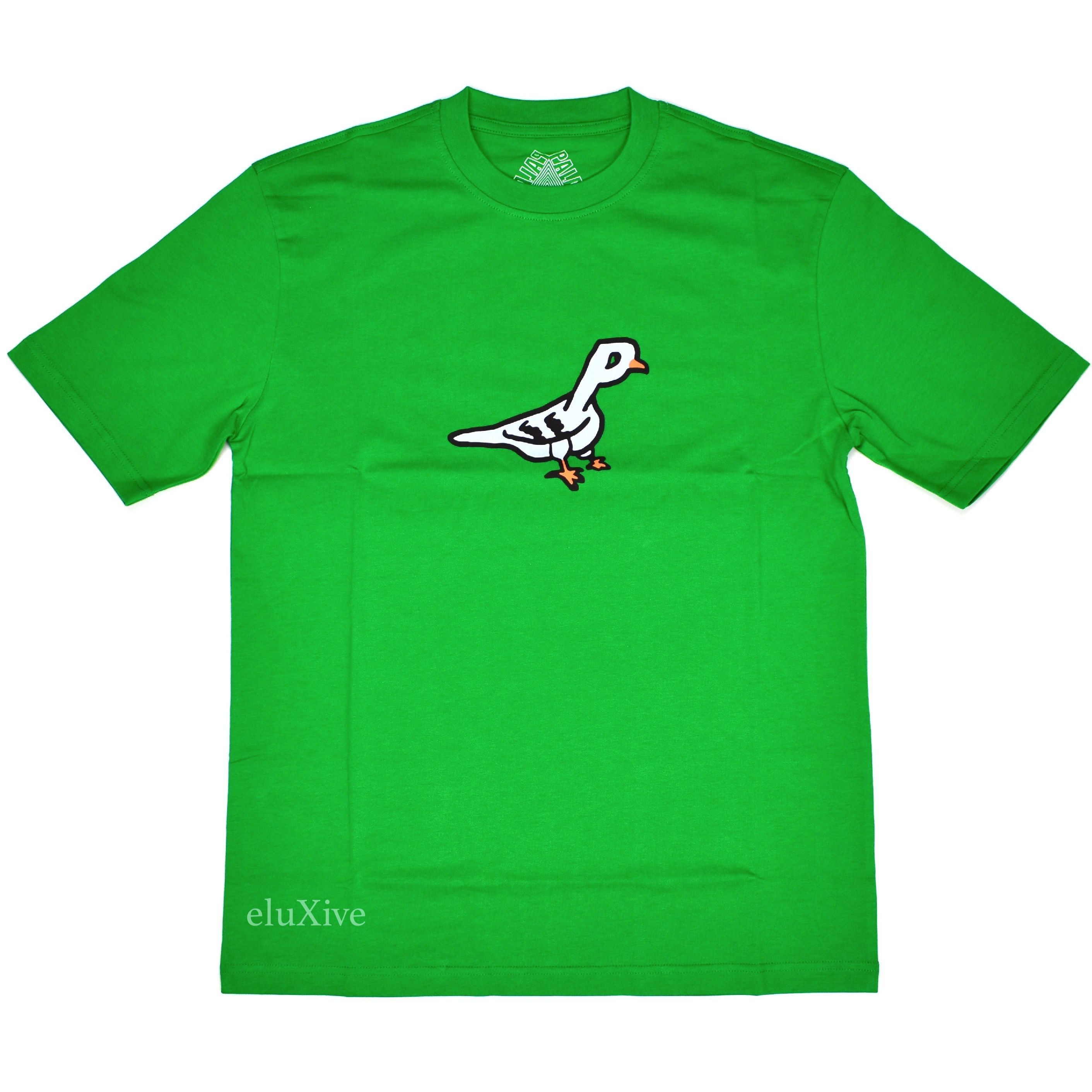 image of Palace Pigeon Hole P-Logo Green T-Shirt Ds, Men's (Size Medium)