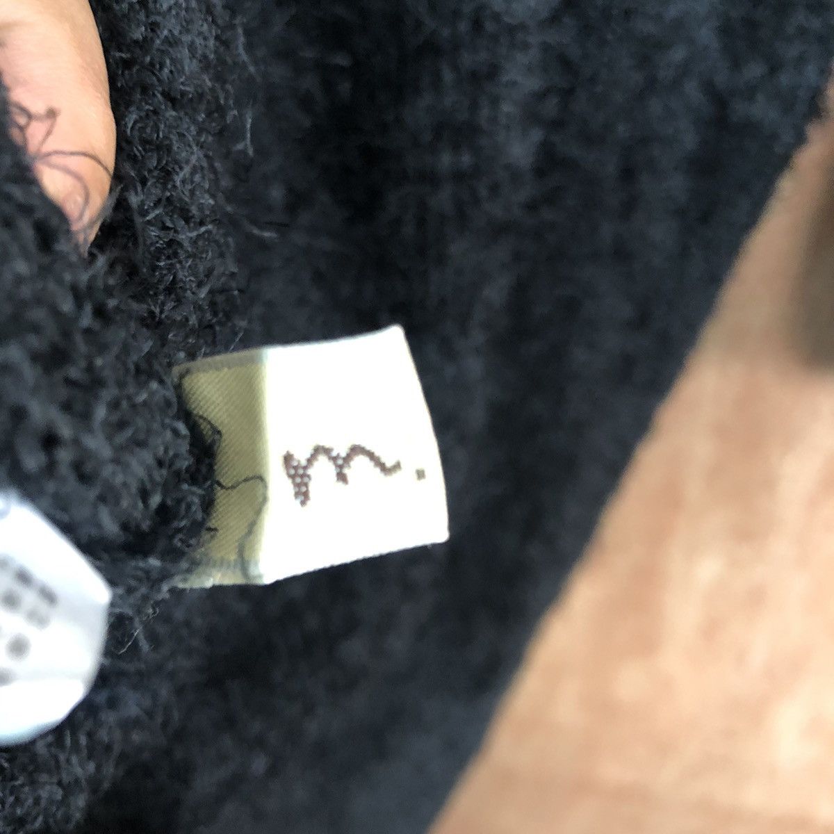 Homespun Knitwear DLL M.r.k Black Mohair Shag Shaggy long Knitwear #c376 Size XL / US 12-14 / IT 48-50 - 10 Thumbnail