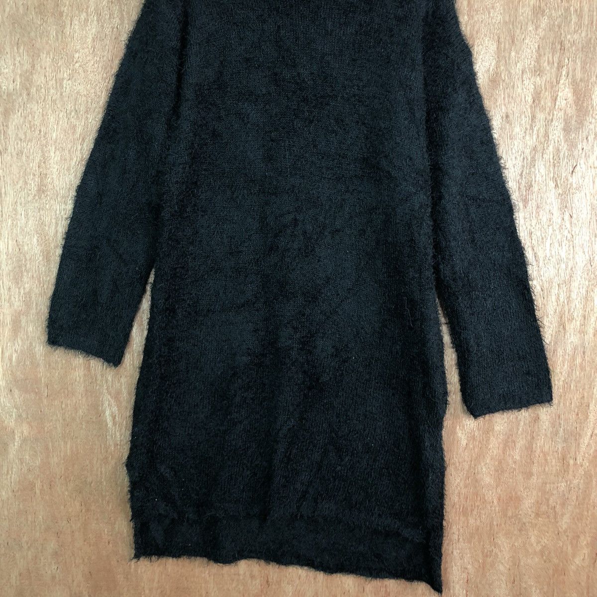 Homespun Knitwear DLL M.r.k Black Mohair Shag Shaggy long Knitwear #c376 Size XL / US 12-14 / IT 48-50 - 4 Thumbnail