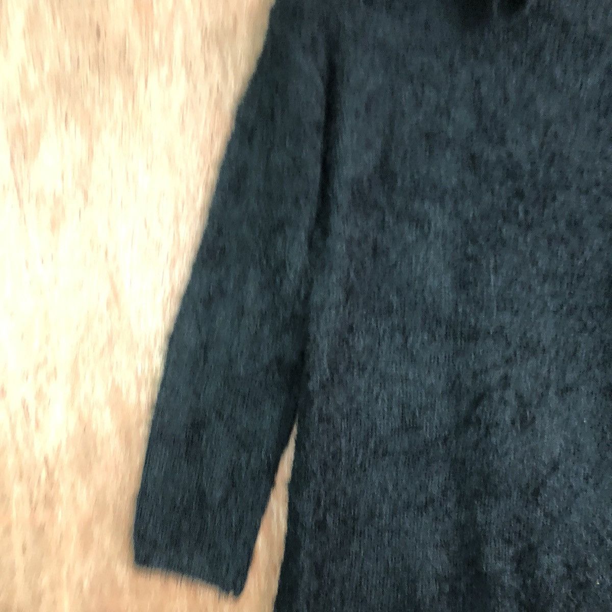 Homespun Knitwear DLL M.r.k Black Mohair Shag Shaggy long Knitwear #c376 Size XL / US 12-14 / IT 48-50 - 8 Thumbnail