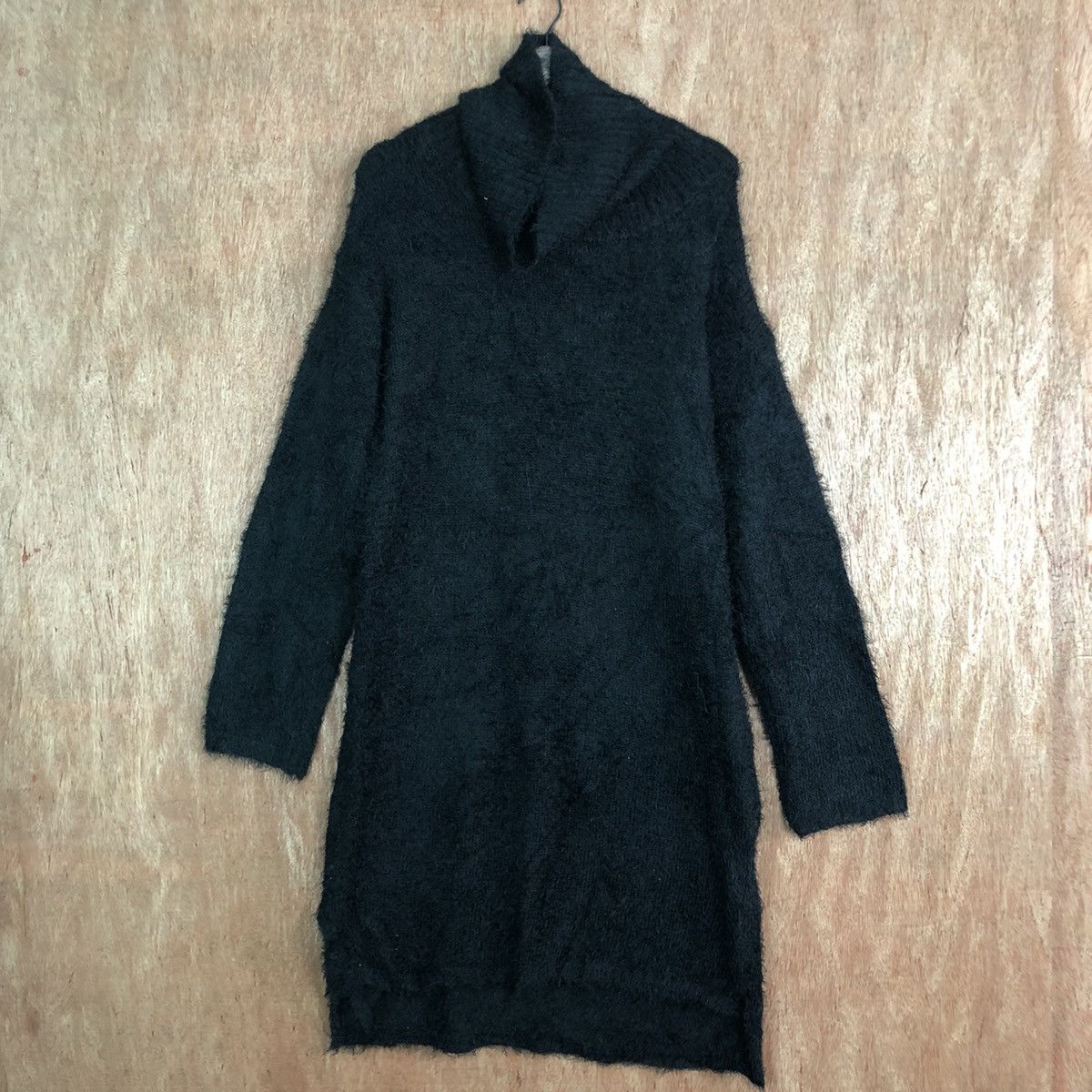 Homespun Knitwear DLL M.r.k Black Mohair Shag Shaggy long Knitwear #c376 Size XL / US 12-14 / IT 48-50 - 1 Thumbnail