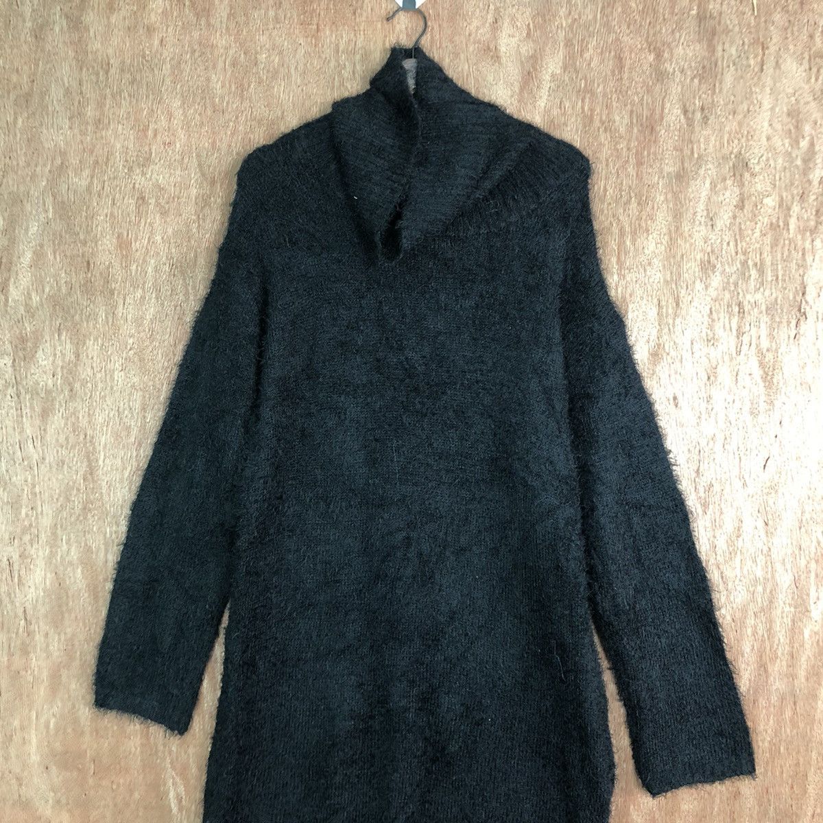 Homespun Knitwear DLL M.r.k Black Mohair Shag Shaggy long Knitwear #c376 Size XL / US 12-14 / IT 48-50 - 3 Thumbnail