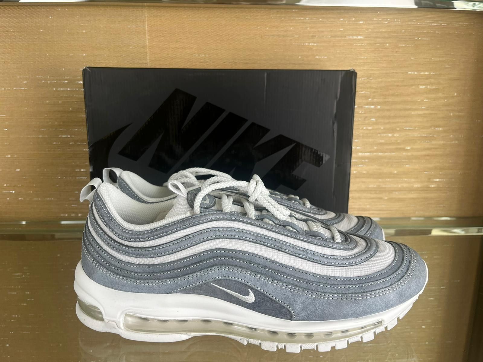 Comme des Garcons × Nike Q.4 / CDG Airmax 97 Sneakers in Blue Silver White Size US 9 / EU 42 - 4 Thumbnail