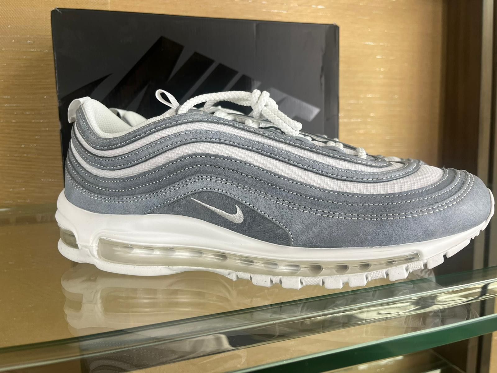 Comme des Garcons × Nike Q.4 / CDG Airmax 97 Sneakers in Blue Silver White Size US 9 / EU 42 - 3 Thumbnail