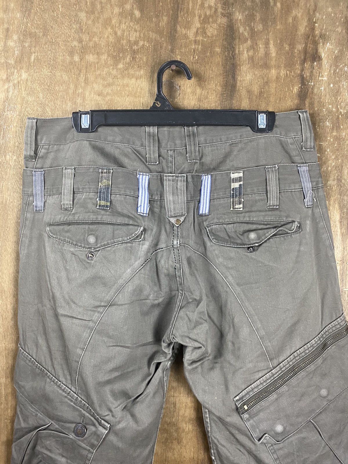 Japanese Brand DL International multipocket double waist Cargo Pants #2444 Size US 32 / EU 48 - 12 Thumbnail