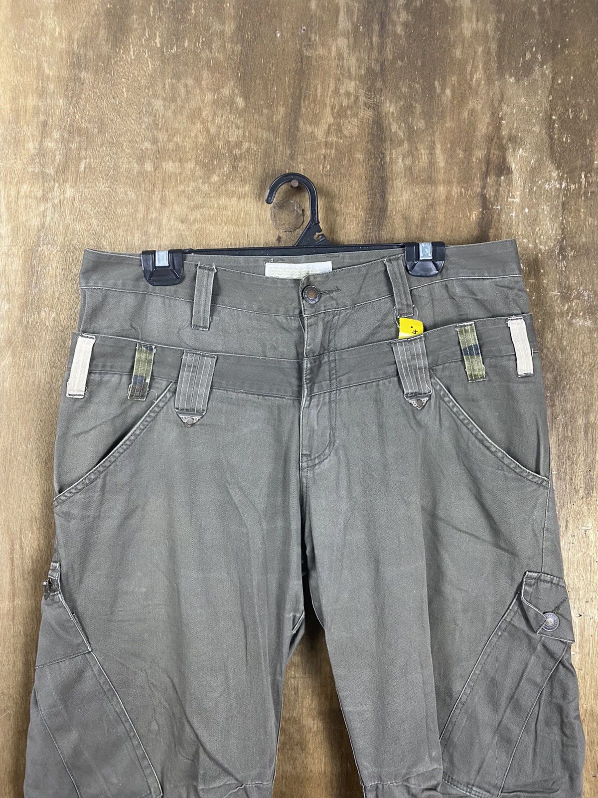 Japanese Brand DL International multipocket double waist Cargo Pants #2444 Size US 32 / EU 48 - 2 Thumbnail