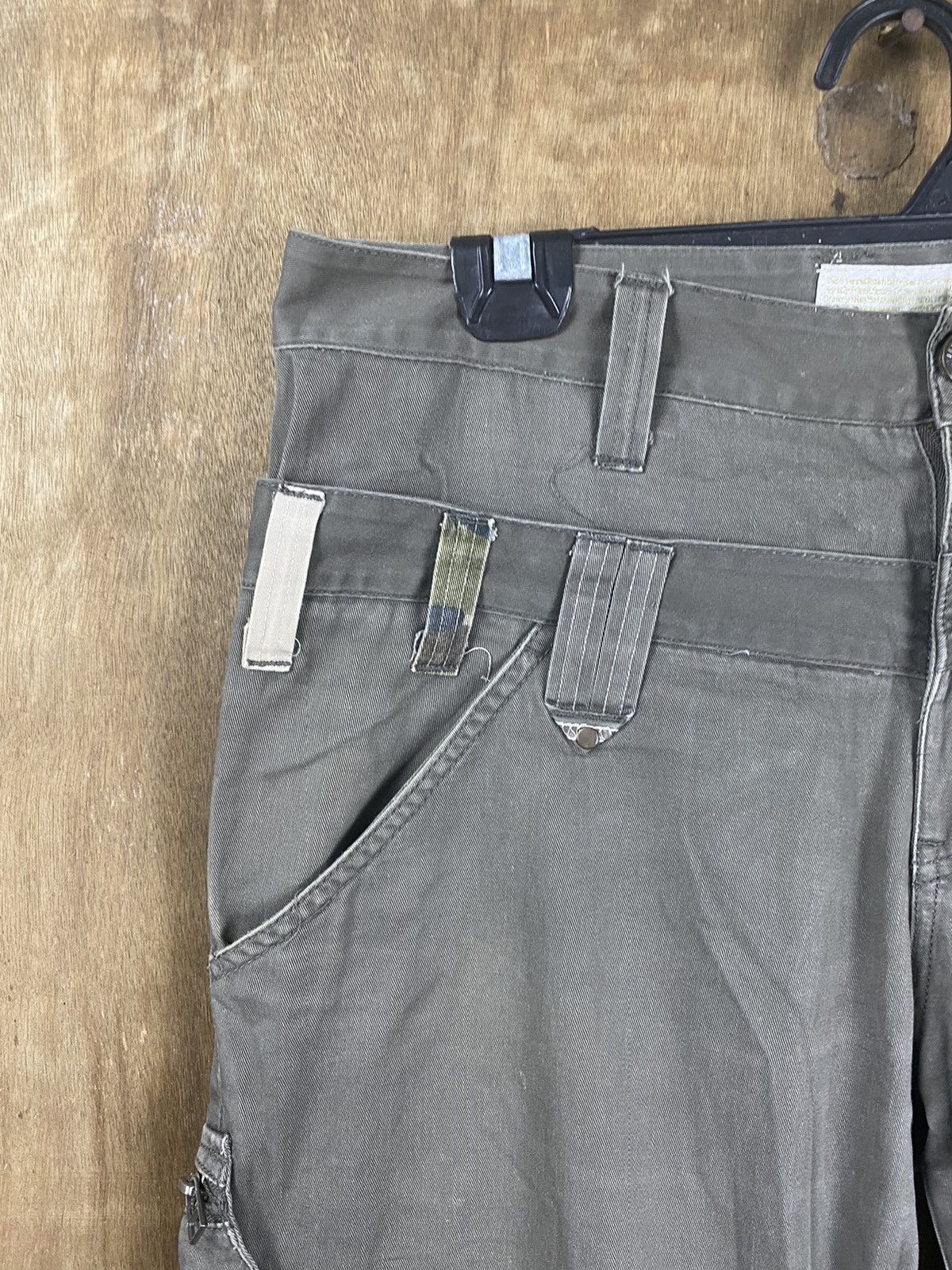 Japanese Brand DL International multipocket double waist Cargo Pants #2444 Size US 32 / EU 48 - 4 Thumbnail