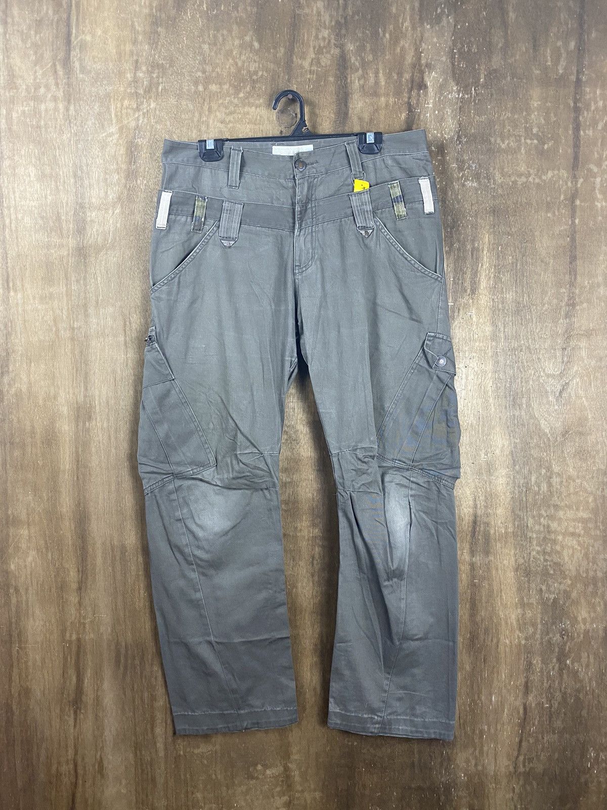 Japanese Brand DL International multipocket double waist Cargo Pants #2444 Size US 32 / EU 48 - 1 Thumbnail