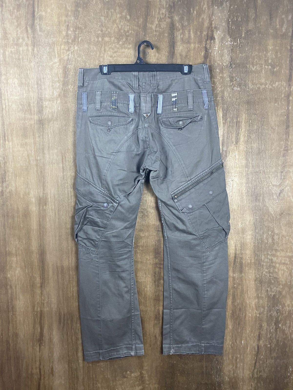 Japanese Brand DL International multipocket double waist Cargo Pants #2444 Size US 32 / EU 48 - 11 Thumbnail