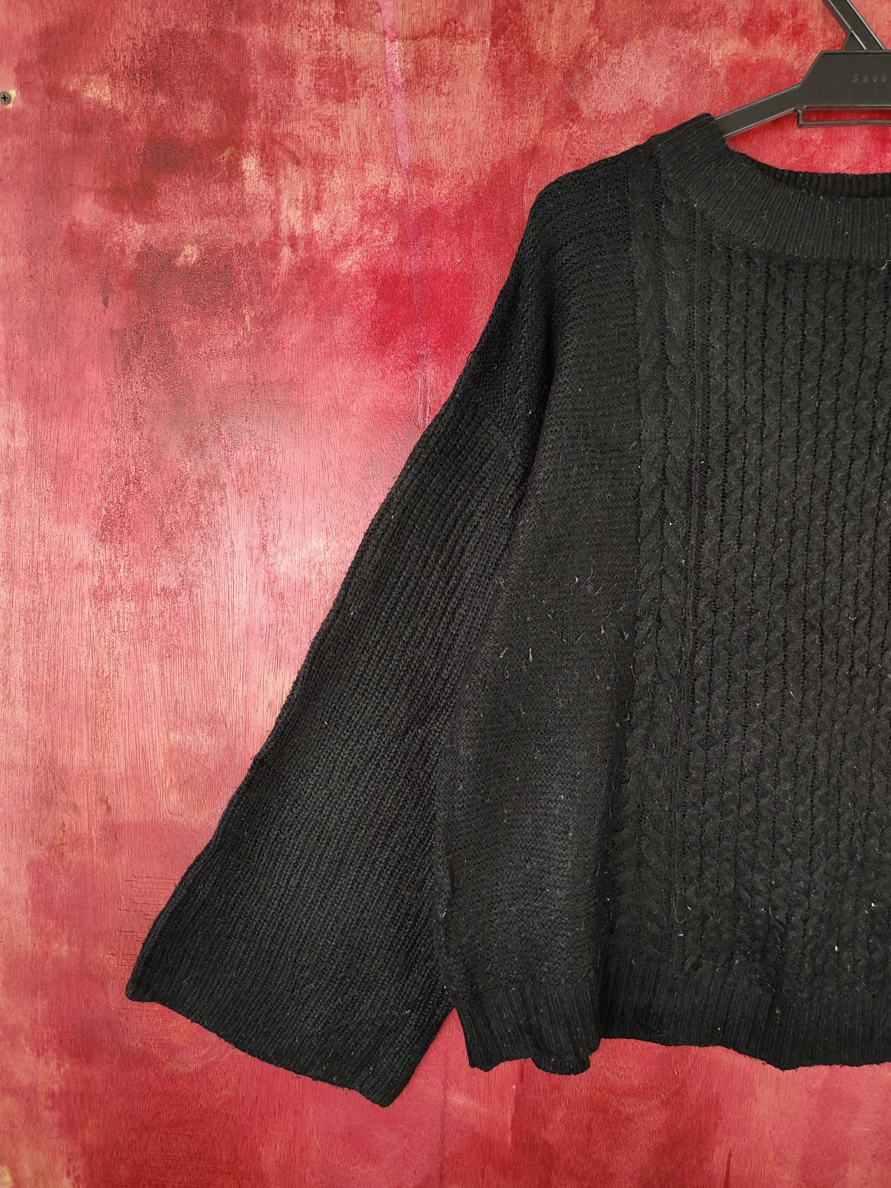 Homespun Knitwear GU Black Knitwear Sweater vintage #5940 Size L / US 10 / IT 46 - 3 Thumbnail