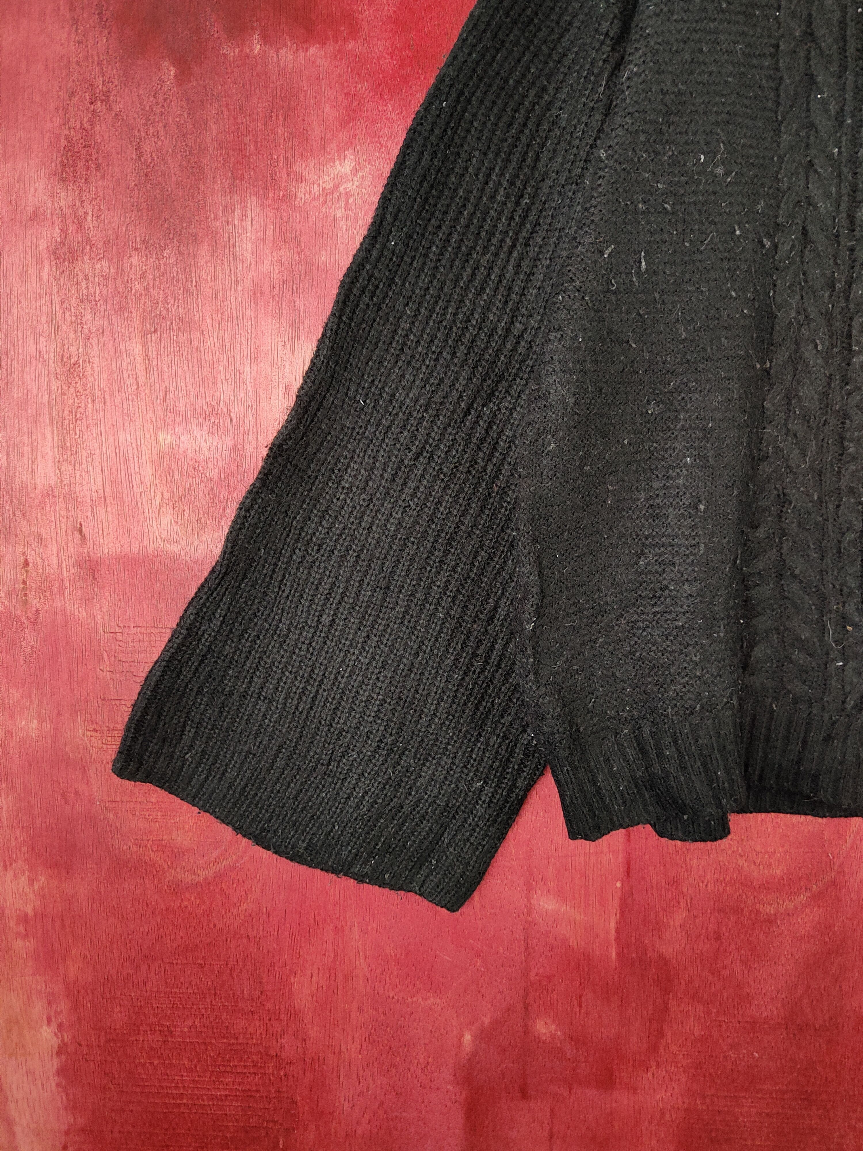 Homespun Knitwear GU Black Knitwear Sweater vintage #5940 Size L / US 10 / IT 46 - 4 Thumbnail