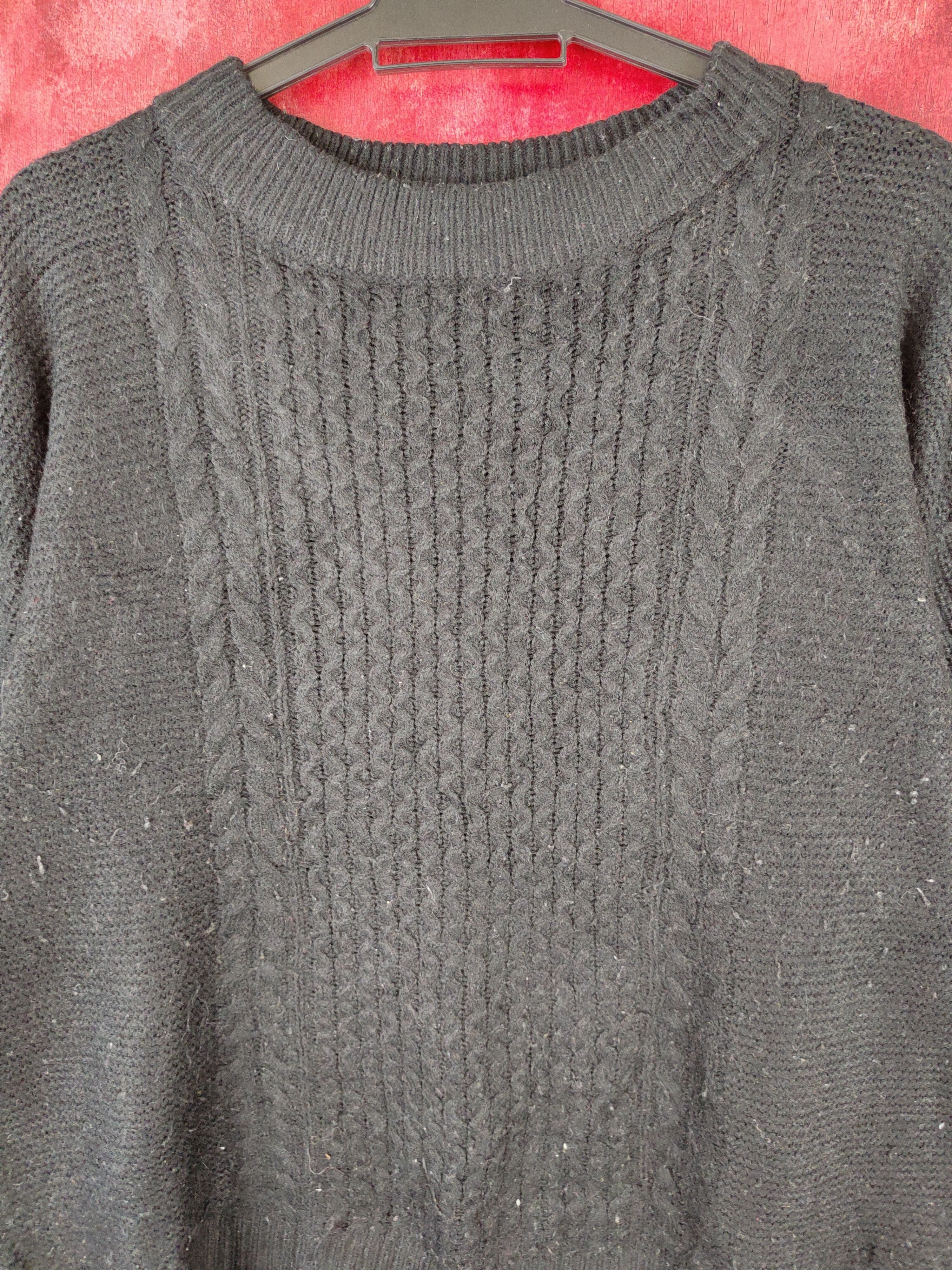 Homespun Knitwear GU Black Knitwear Sweater vintage #5940 Size L / US 10 / IT 46 - 2 Thumbnail