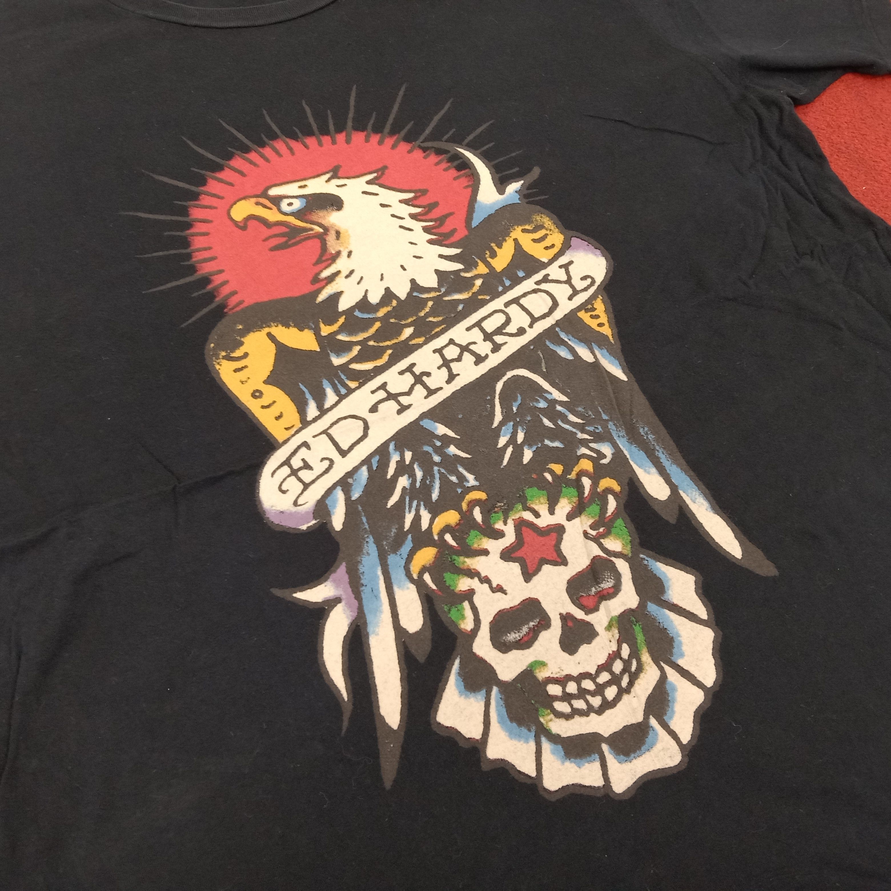Christian Audigier × Ed Hardy Ed Hardy by Christian Audigier Eagle Skulls Design Tshirt Size US L / EU 52-54 / 3 - 2 Thumbnail