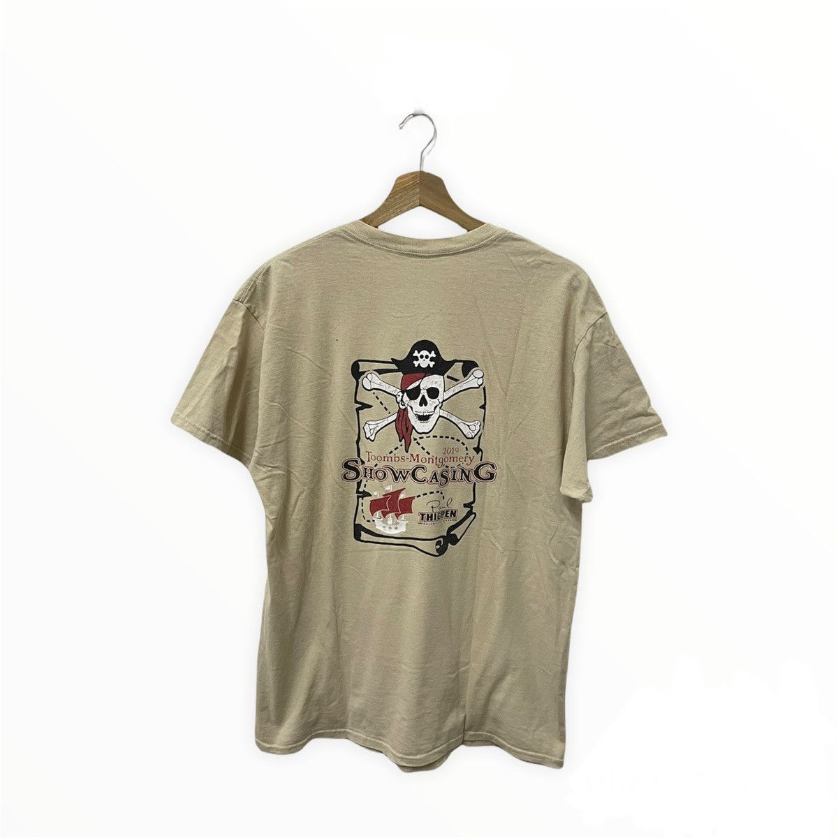 Japanese Brand × Vintage Vintage Show Casing Pirate Of The Carriben Big Logo Tshirt Size US M / EU 48-50 / 2 - 1 Thumbnail