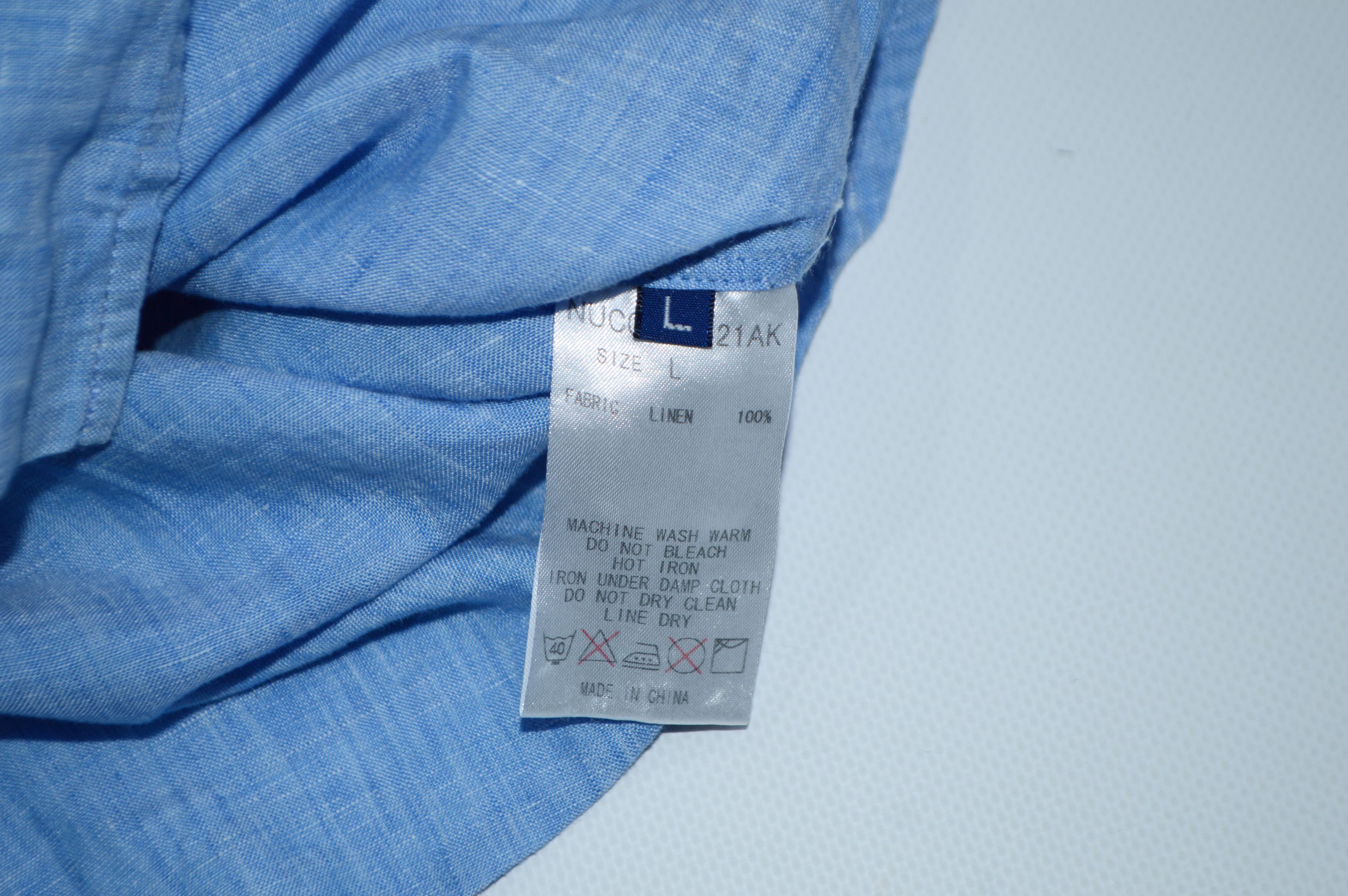 NANO universe Nano Universe Light Blue Linen Shirt Size L Size US L / EU 52-54 / 3 - 7 Thumbnail