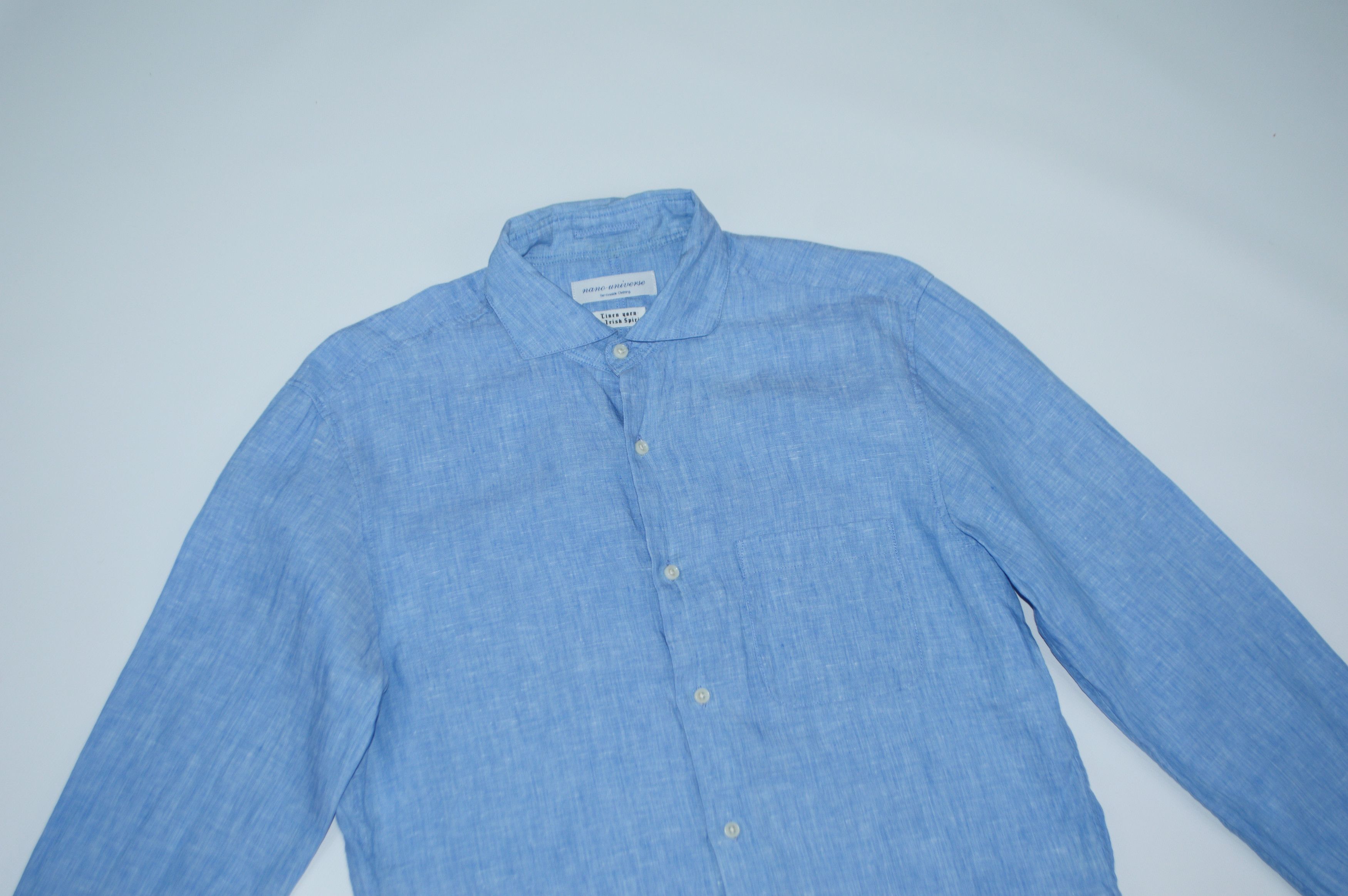 NANO universe Nano Universe Light Blue Linen Shirt Size L Size US L / EU 52-54 / 3 - 2 Thumbnail
