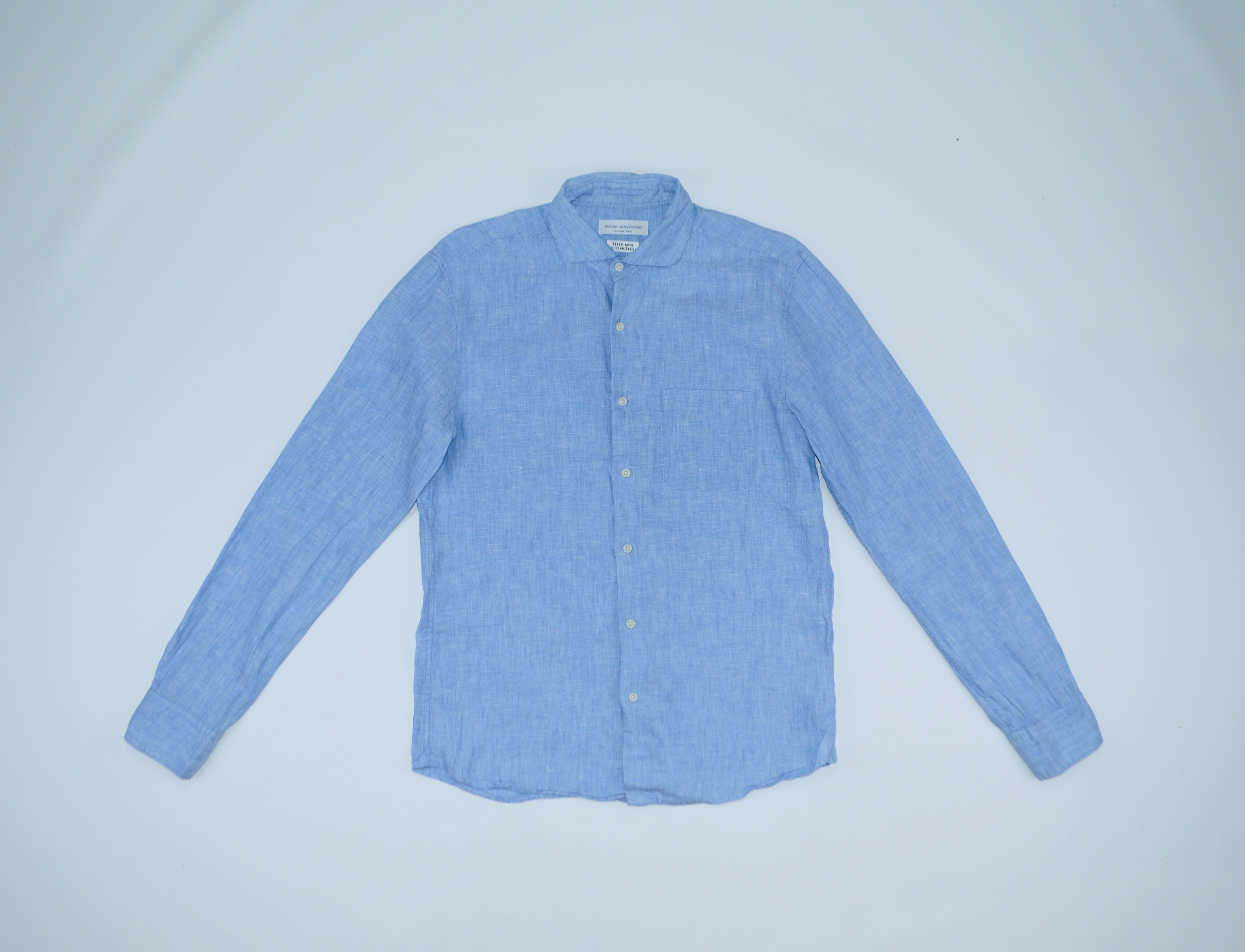 NANO universe Nano Universe Light Blue Linen Shirt Size L Size US L / EU 52-54 / 3 - 1 Thumbnail