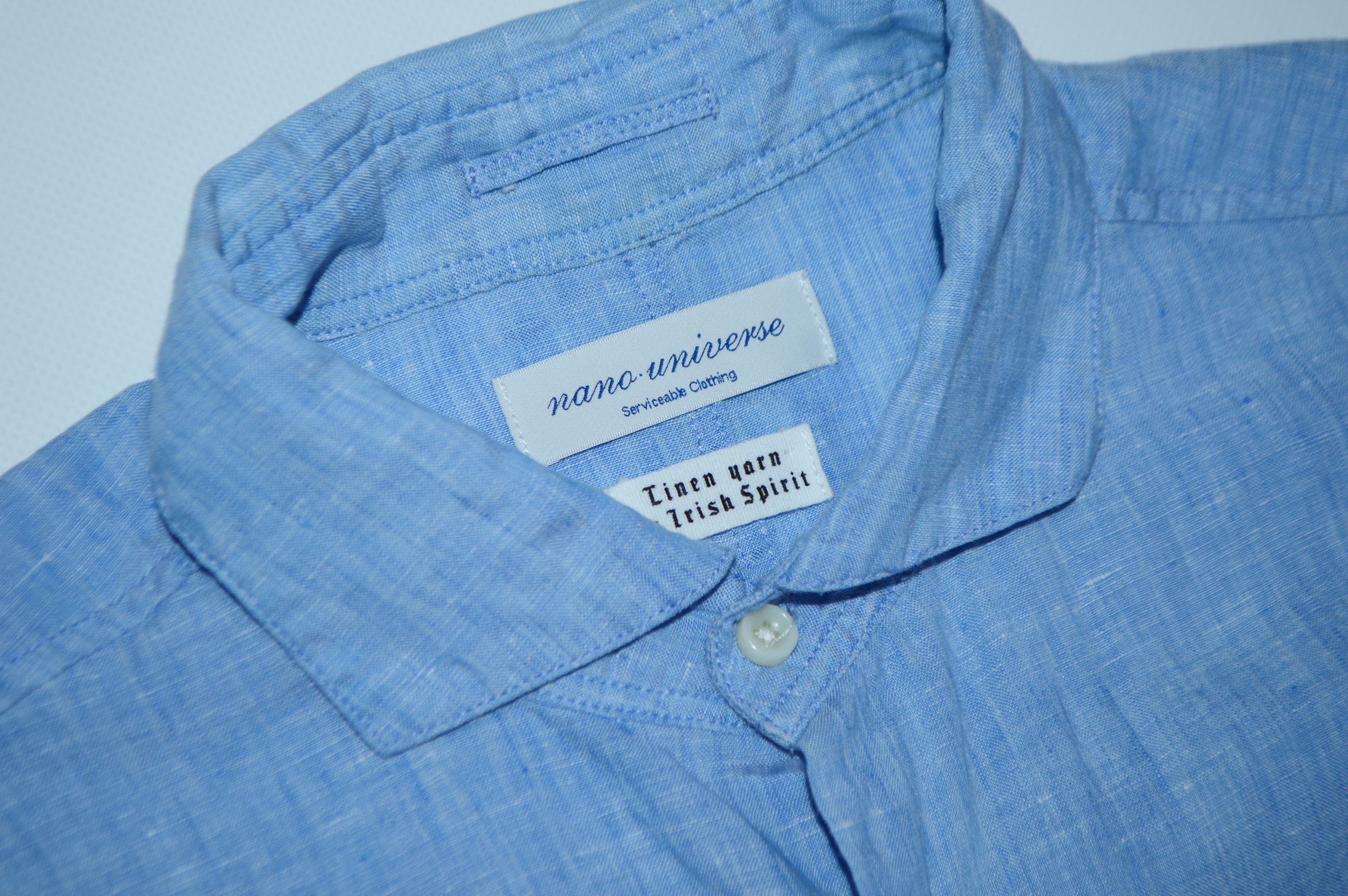 NANO universe Nano Universe Light Blue Linen Shirt Size L Size US L / EU 52-54 / 3 - 4 Thumbnail