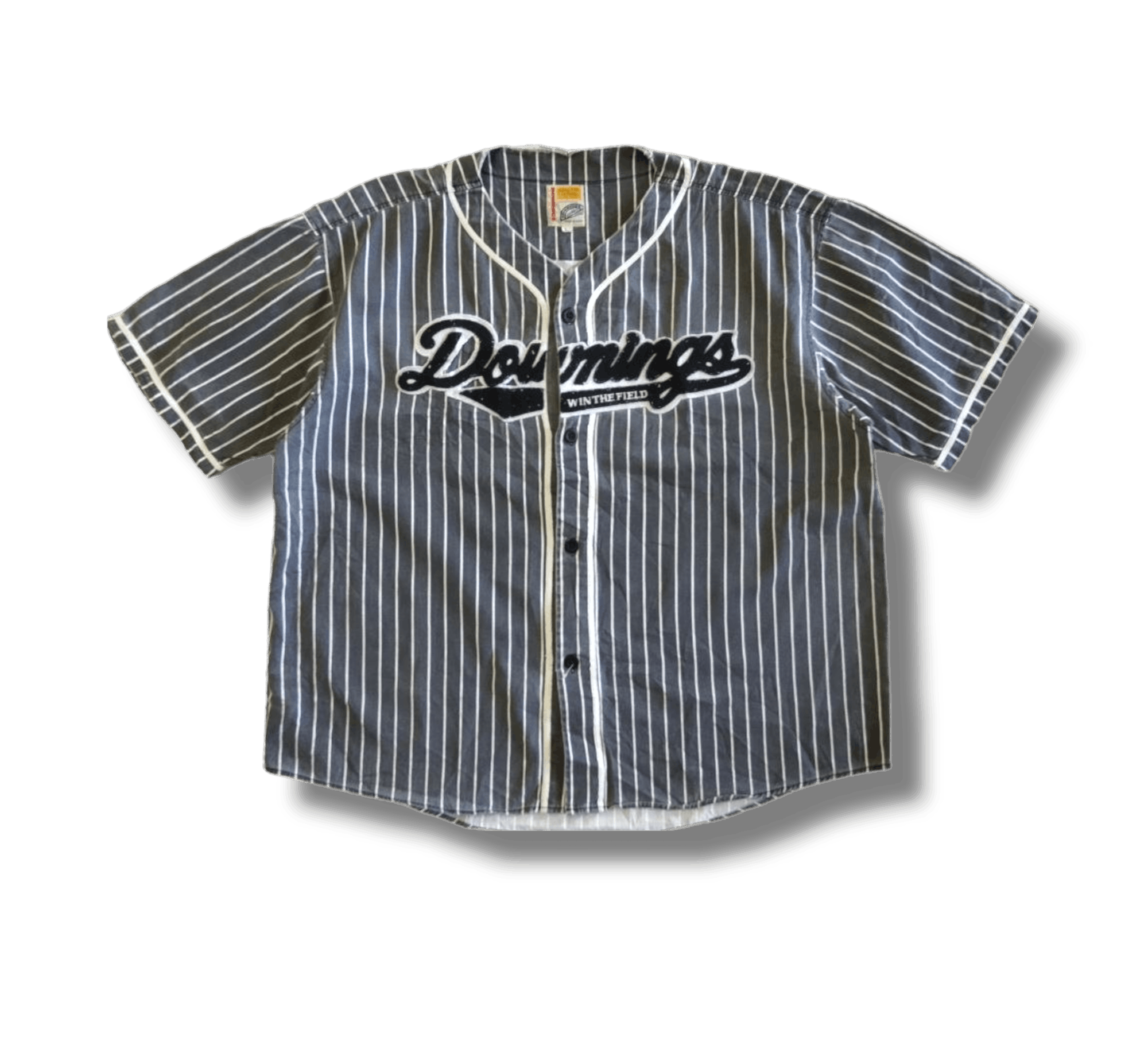 Japanese Brand Dowmings Japan Distressed Baseball Shirt - Size L Size US L / EU 52-54 / 3 - 1 Thumbnail