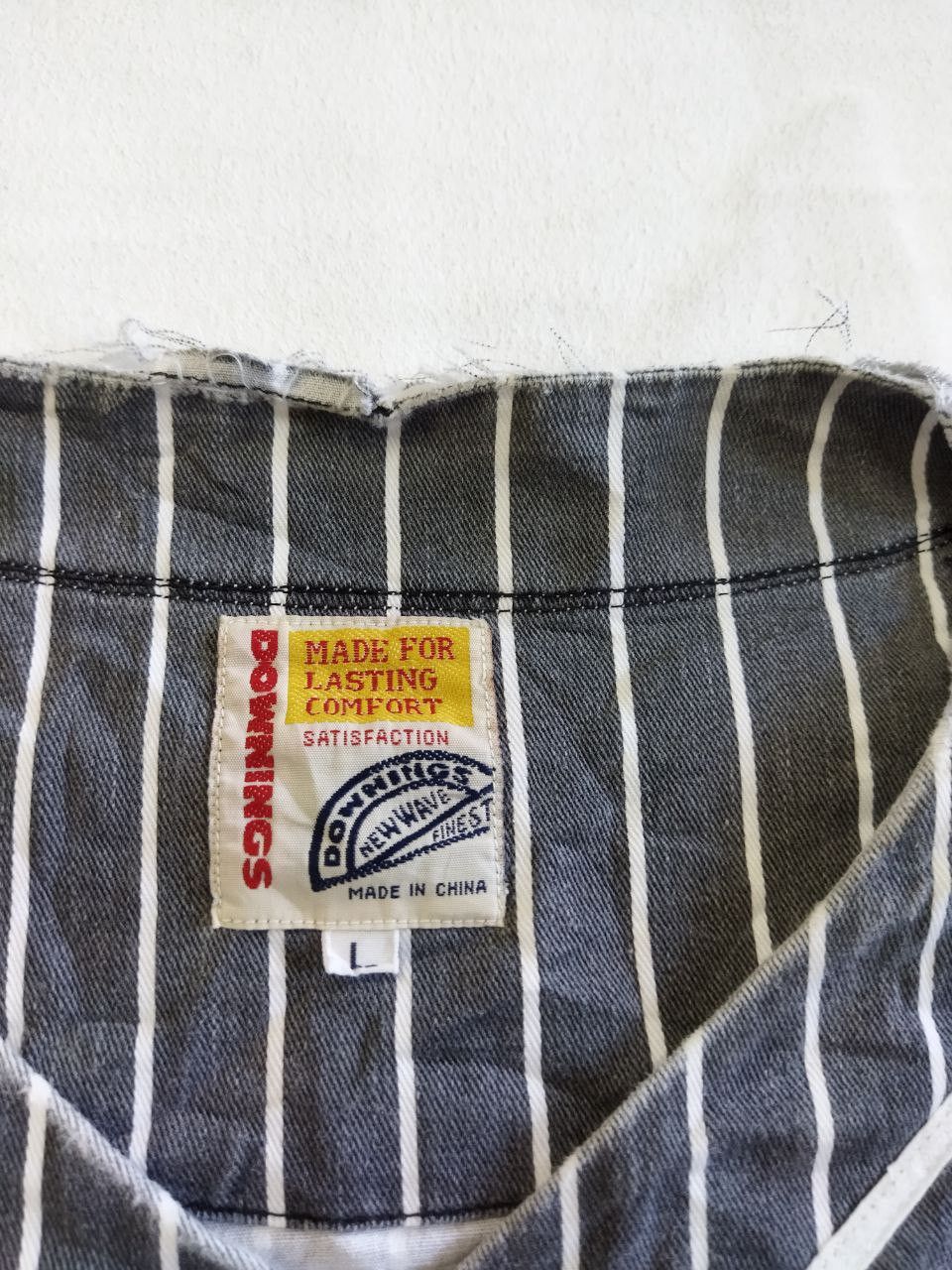 Japanese Brand Dowmings Japan Distressed Baseball Shirt - Size L Size US L / EU 52-54 / 3 - 4 Thumbnail
