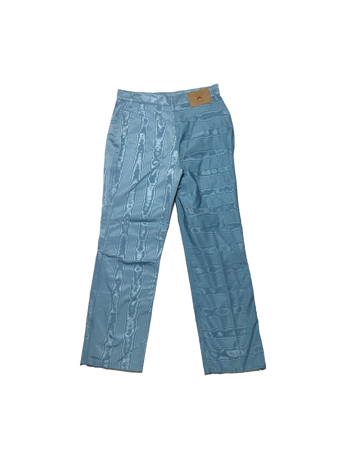 Marine Serre MSRP $795 SS18 Moire effect satin trousers Size 29" - 3 Thumbnail
