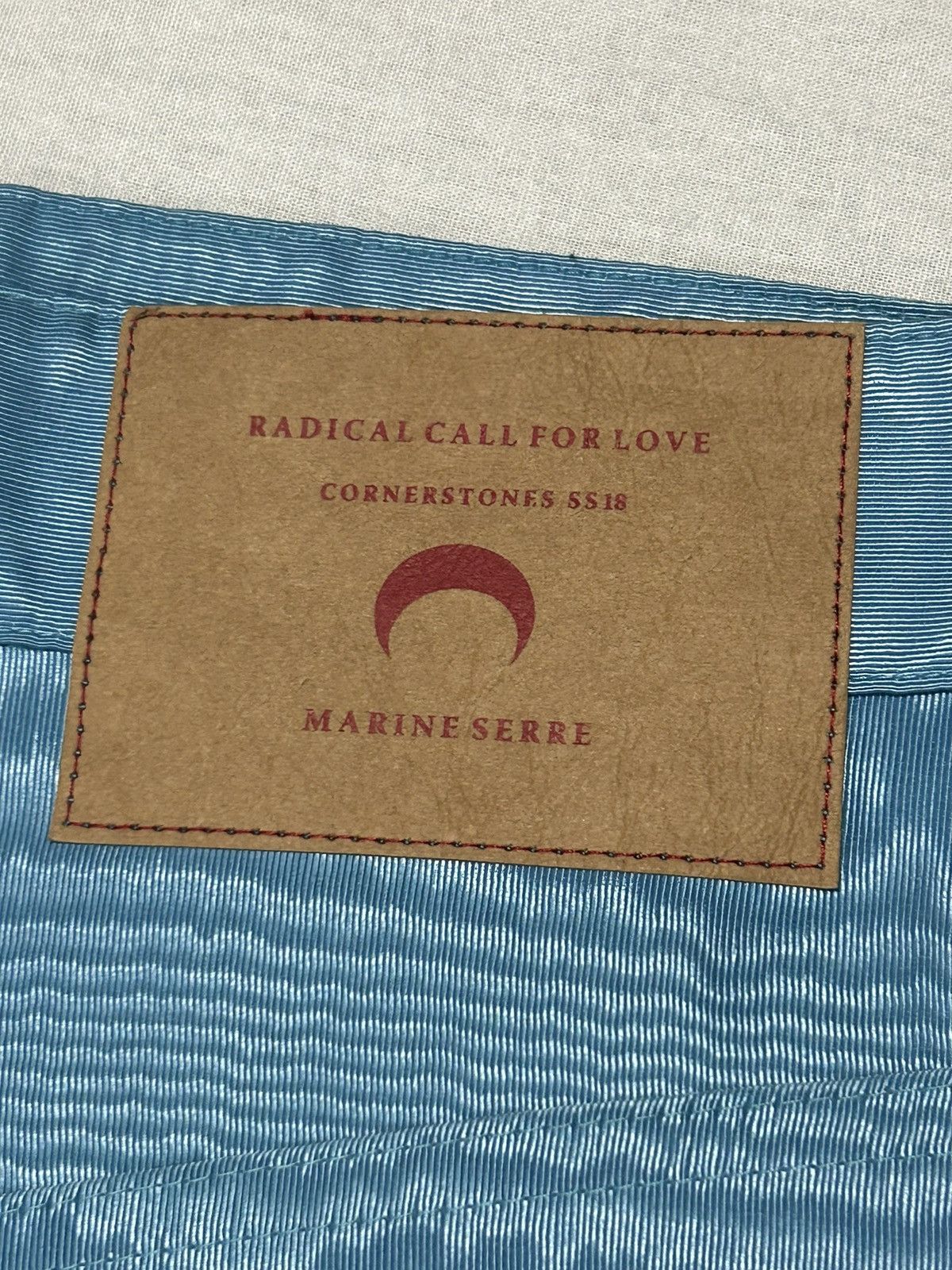 Marine Serre MSRP $795 SS18 Moire effect satin trousers Size 29" - 10 Thumbnail