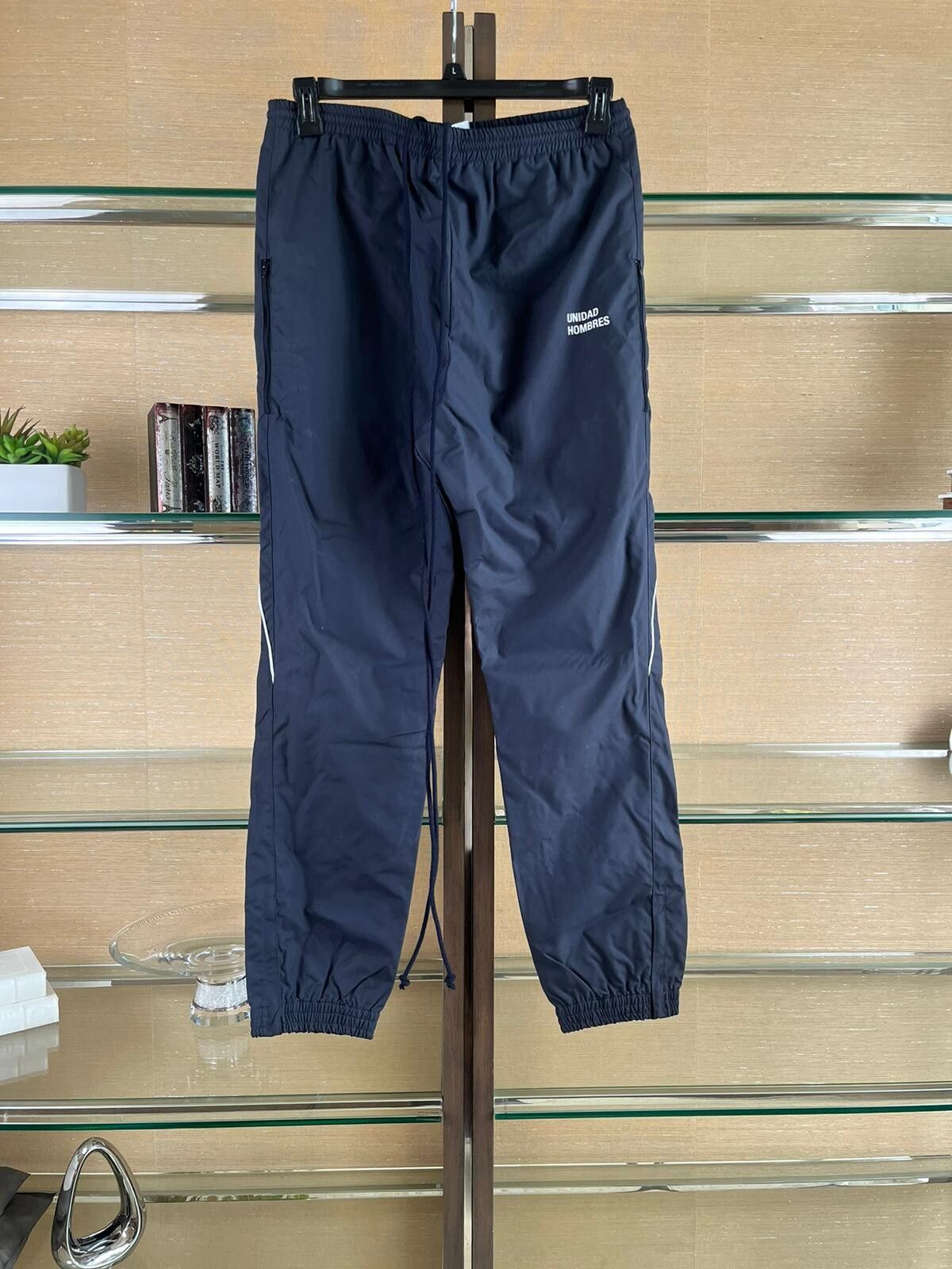 Pre-owned Vetements Logo Unidad Hombres Track Sweatpants In Navy