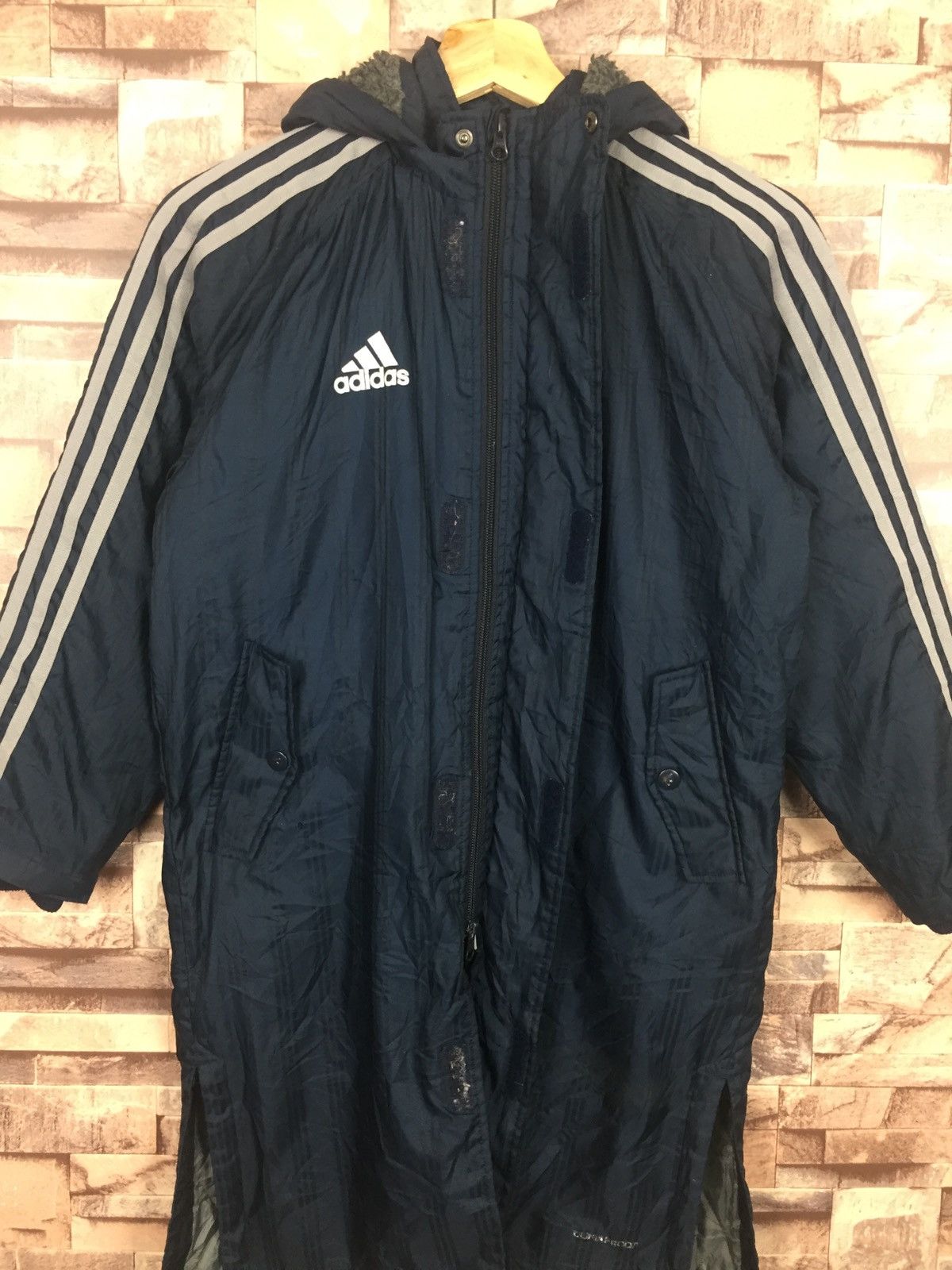 Adidas Vintage 90s adidas Big logo hoodie Raincoat Size US XS / EU 42 / 0 - 3 Thumbnail
