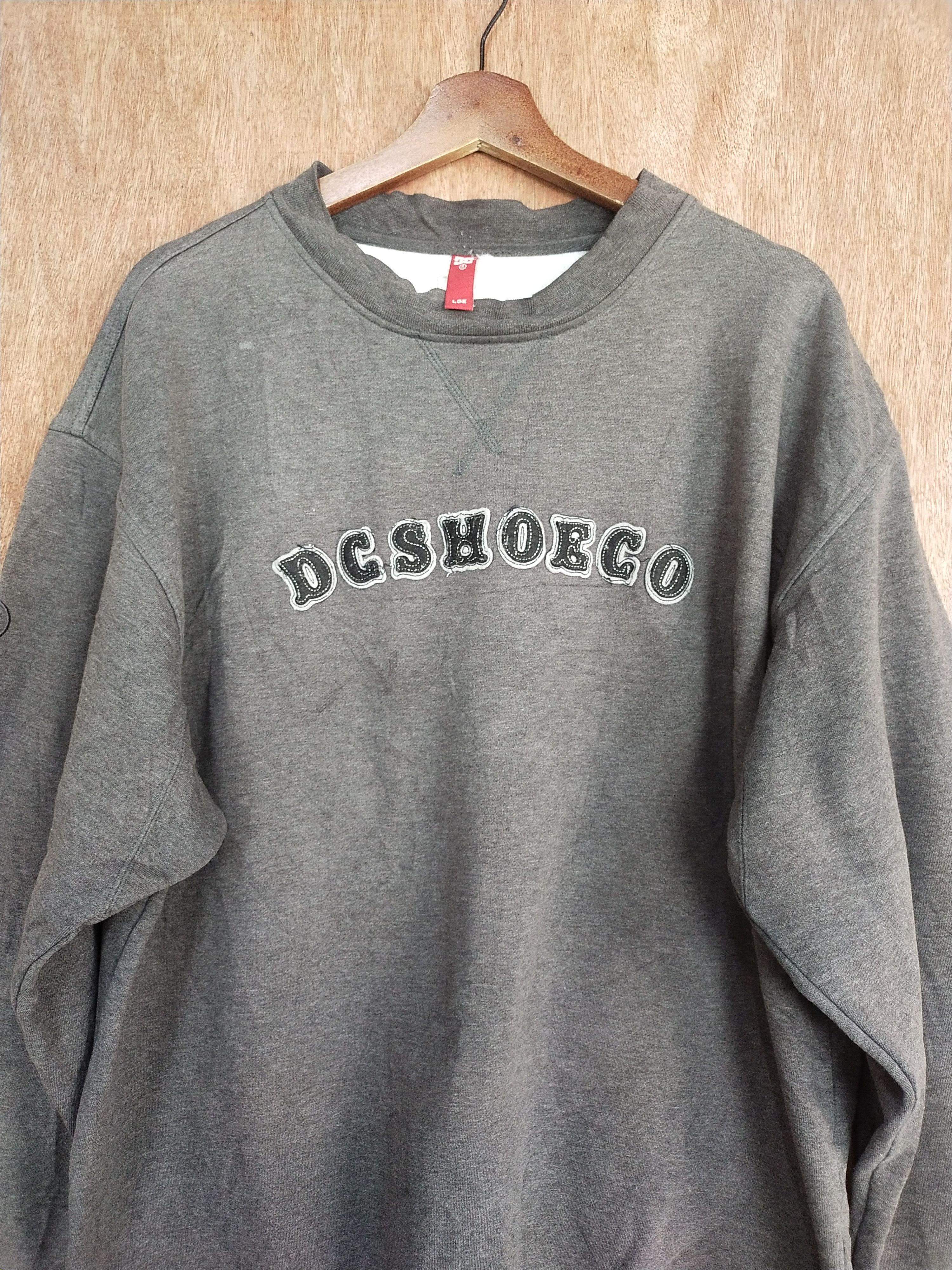 DC DL DC skate faded Gray sweaters sweatshirt #S232 Size US L / EU 52-54 / 3 - 2 Thumbnail