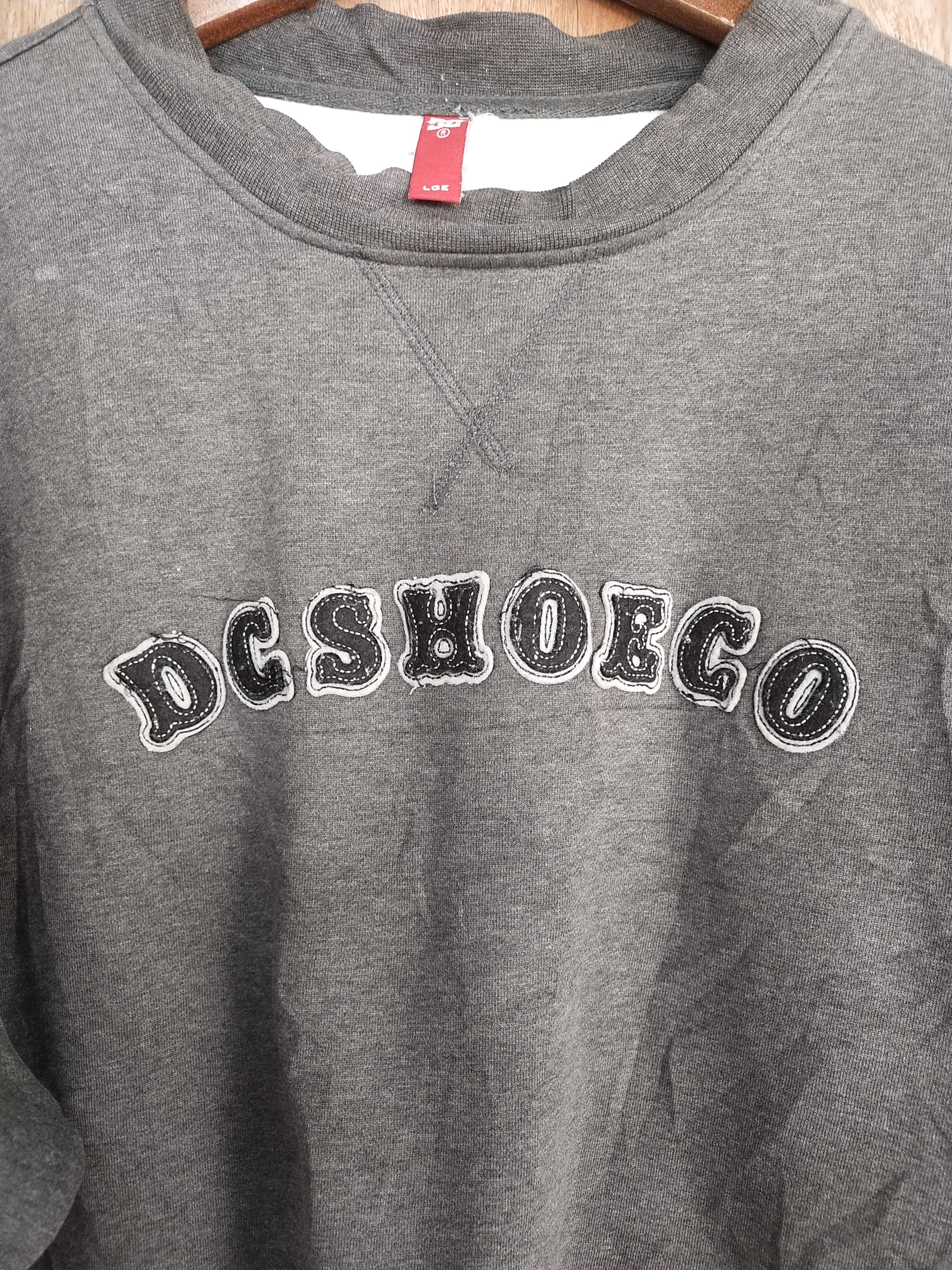 DC DL DC skate faded Gray sweaters sweatshirt #S232 Size US L / EU 52-54 / 3 - 8 Thumbnail