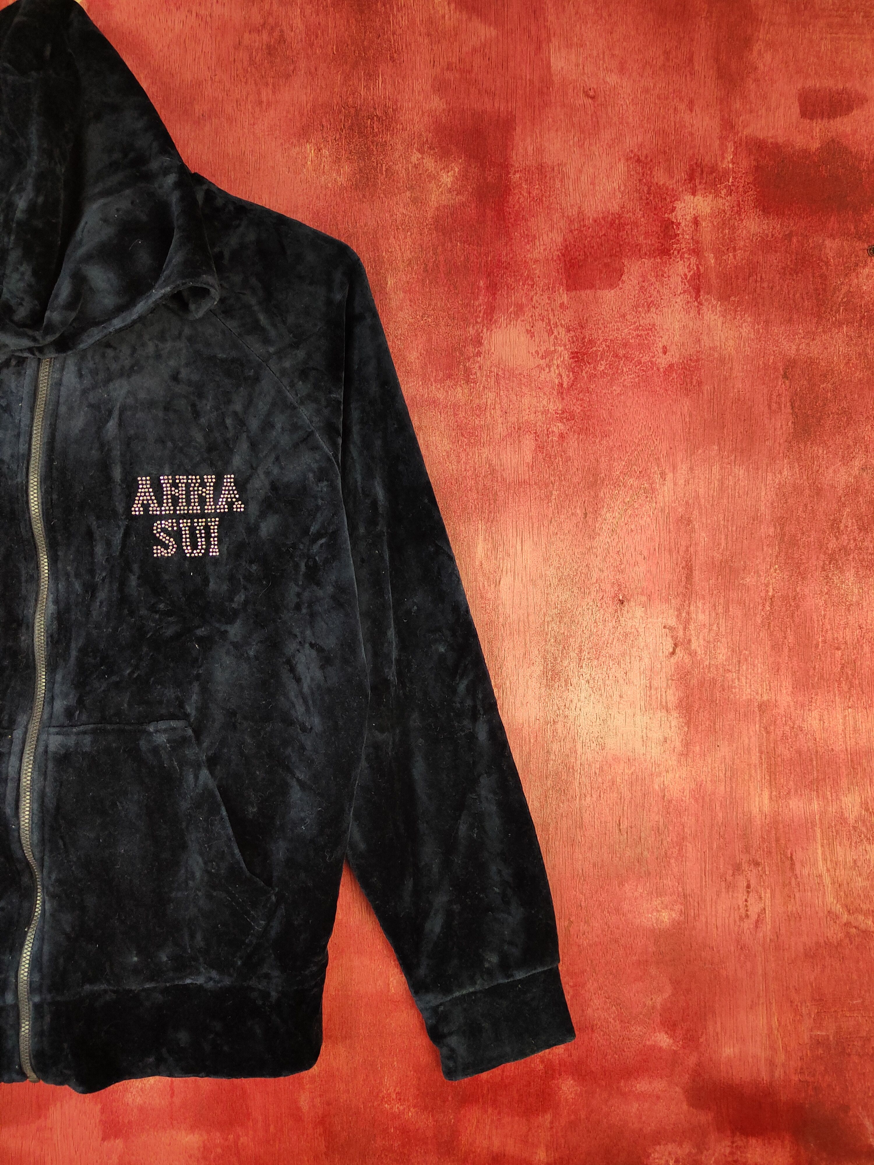 Japanese Brand DL Anna Sui Dark Blue Hoodie Sweater #5766 Size M / US 6-8 / IT 42-44 - 6 Thumbnail