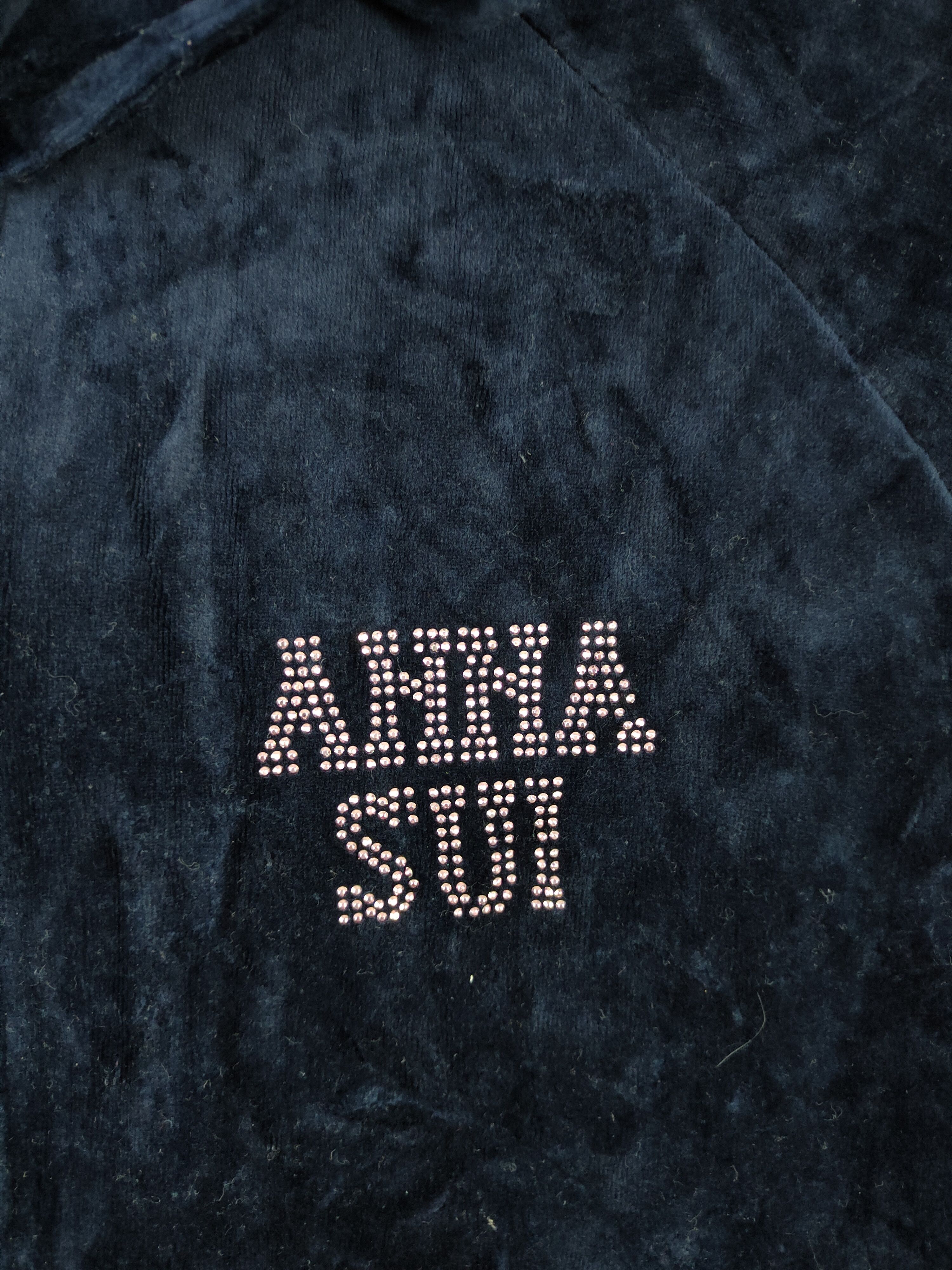 Japanese Brand DL Anna Sui Dark Blue Hoodie Sweater #5766 Size M / US 6-8 / IT 42-44 - 5 Thumbnail