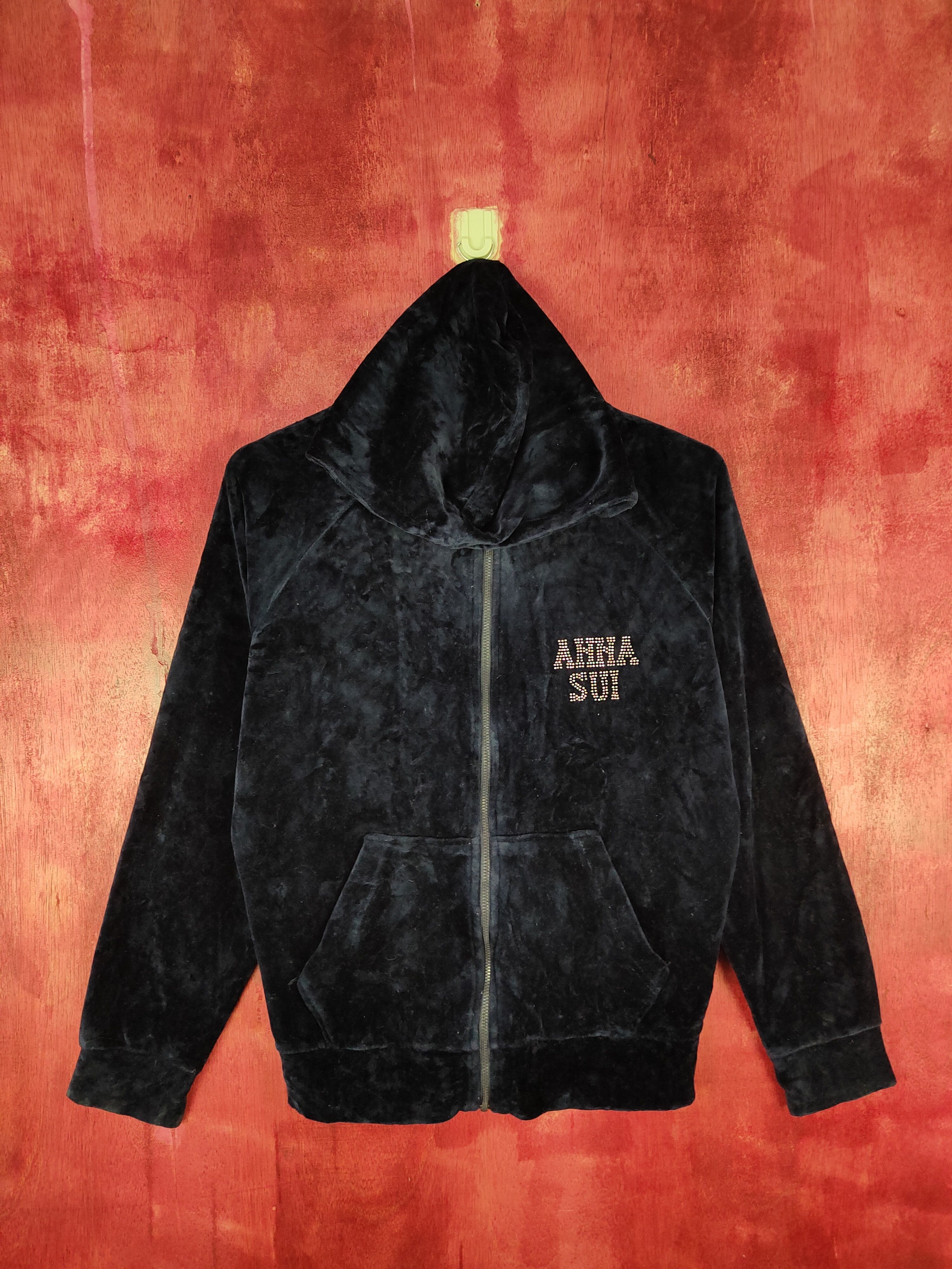 Japanese Brand DL Anna Sui Dark Blue Hoodie Sweater #5766 Size M / US 6-8 / IT 42-44 - 1 Thumbnail