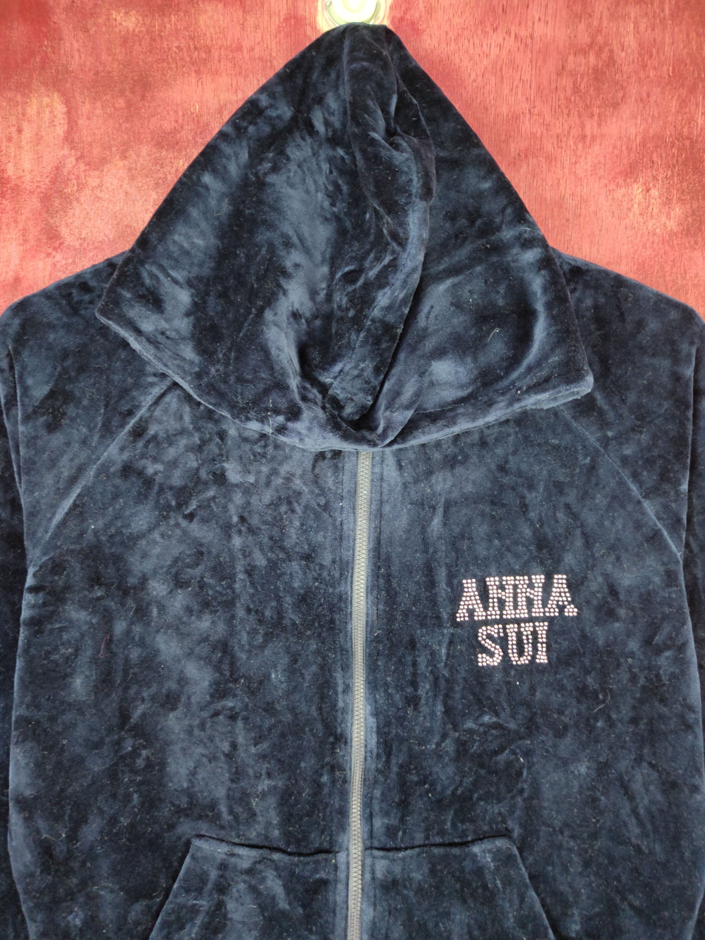 Japanese Brand DL Anna Sui Dark Blue Hoodie Sweater #5766 Size M / US 6-8 / IT 42-44 - 2 Thumbnail