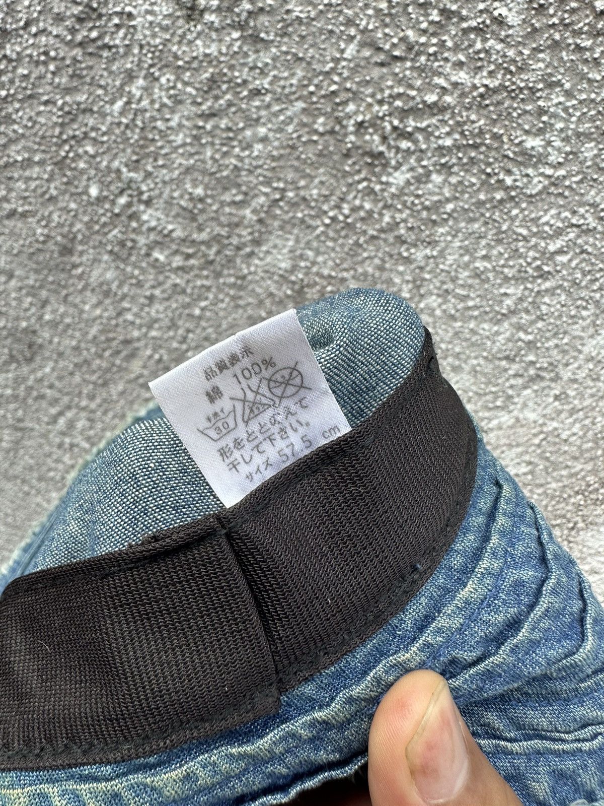 Japanese Brand Distress Denim Bucket Hat Size ONE SIZE - 5 Thumbnail