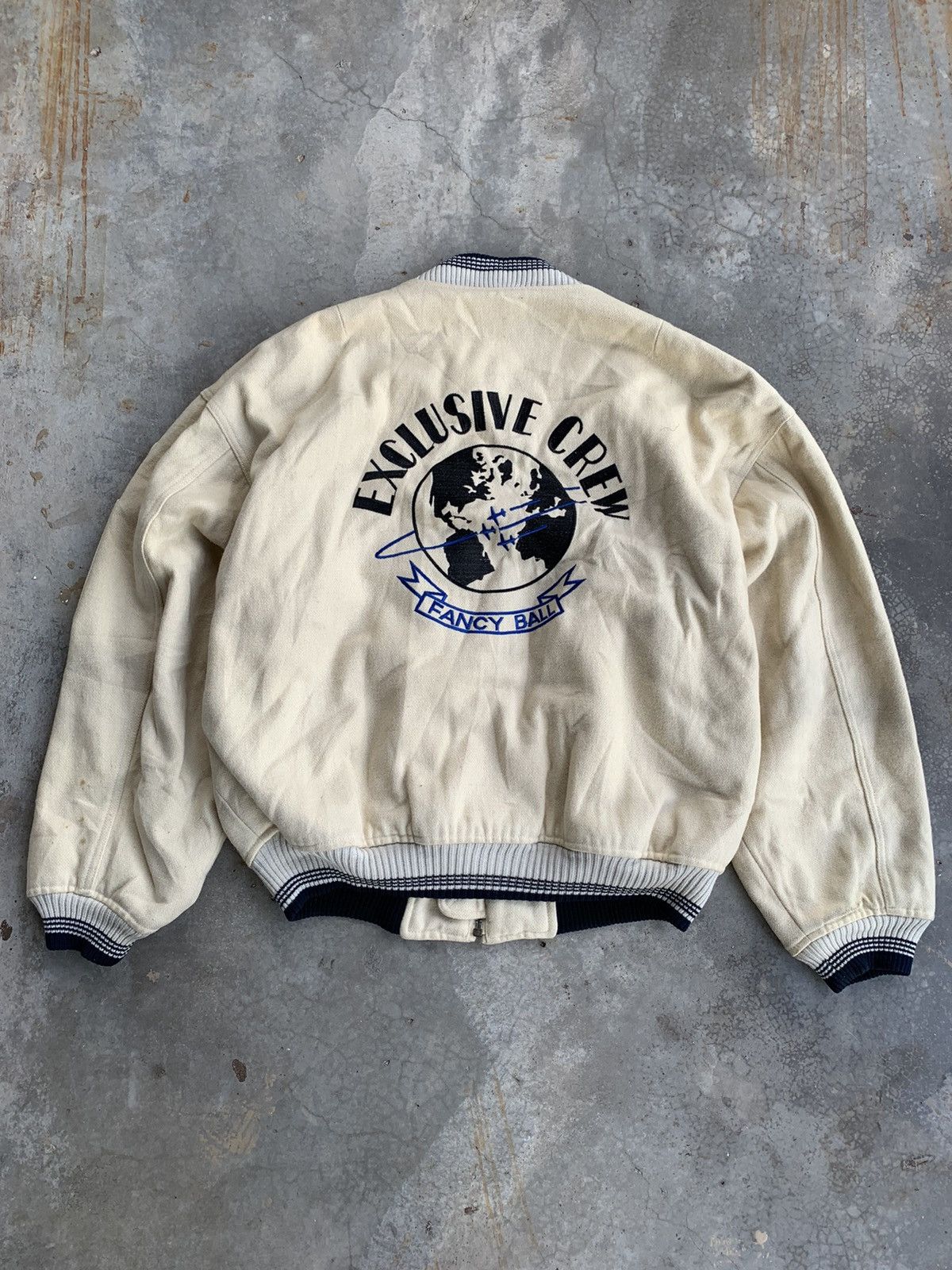 Vintage Vintage70s American FancyBall Embroided Wool Varsity jacket Size US L / EU 52-54 / 3 - 1 Thumbnail