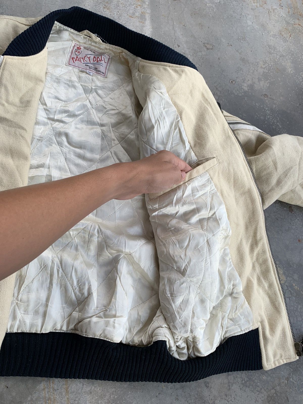 Vintage Vintage70s American FancyBall Embroided Wool Varsity jacket Size US L / EU 52-54 / 3 - 7 Thumbnail