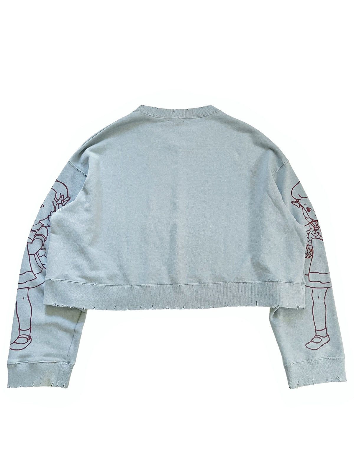 Undercover Sz2 FW17 Human Control System Distressed Cropped Sweatshirt Size US M / EU 48-50 / 2 - 4 Thumbnail