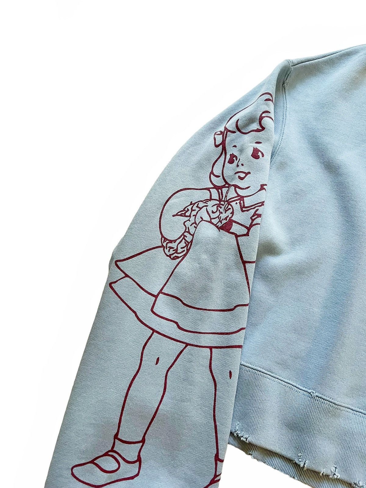Undercover Sz2 FW17 Human Control System Distressed Cropped Sweatshirt Size US M / EU 48-50 / 2 - 3 Thumbnail