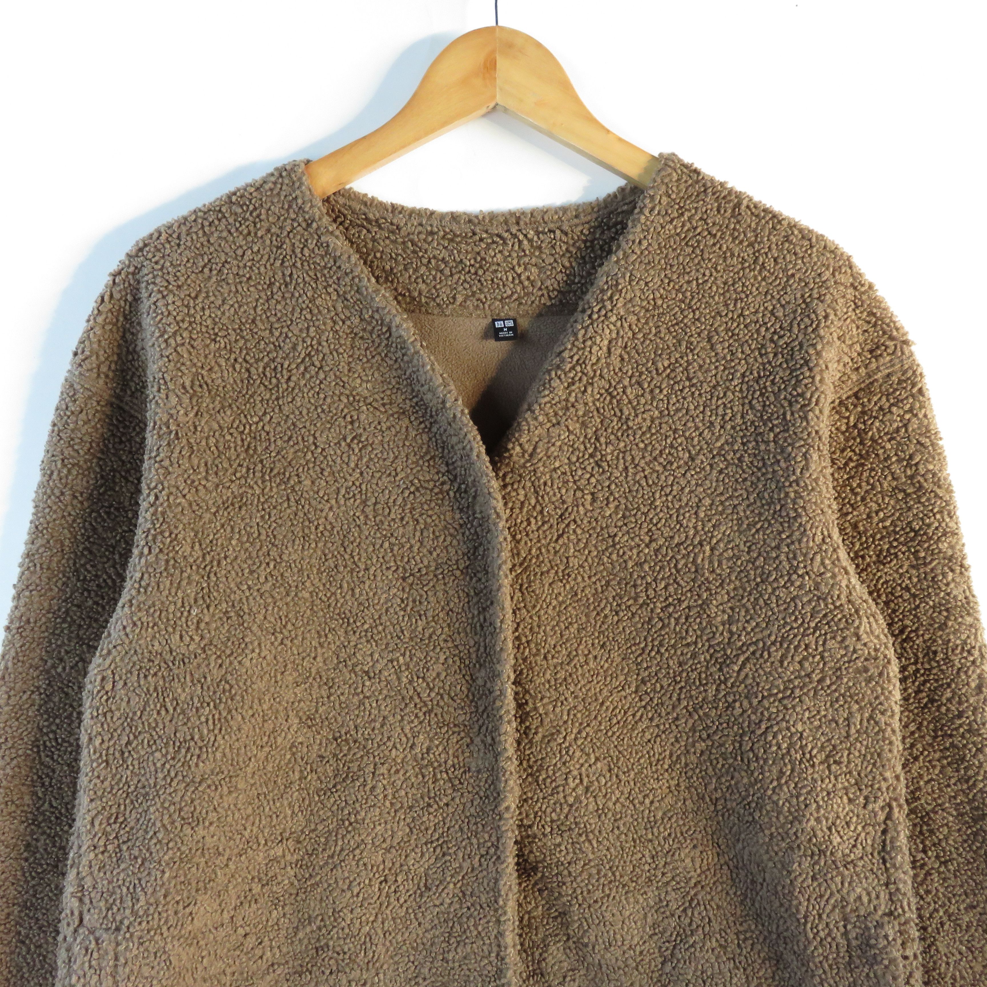 Uniqlo Fleece Sherpa Deep Pile Cardigan Jacket Size US M / EU 48-50 / 2 - 2 Thumbnail