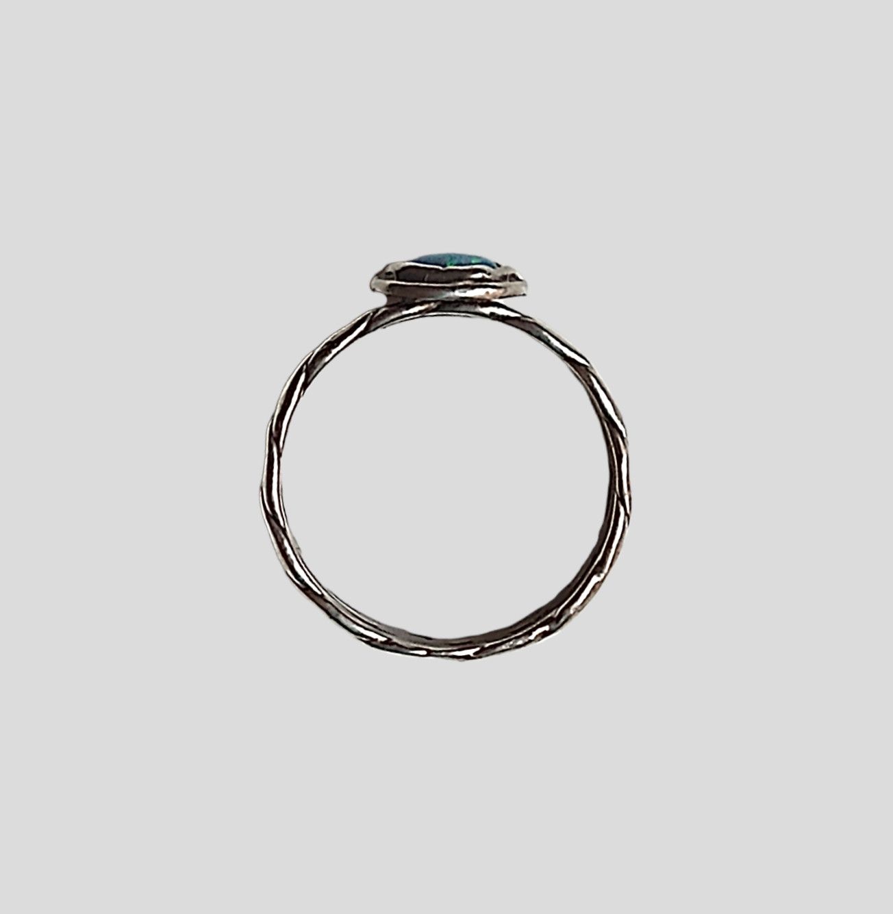 Jewelry × Vintage Sterling Silver Ring Opal Size 7.75 Modern Size ONE SIZE - 8 Thumbnail