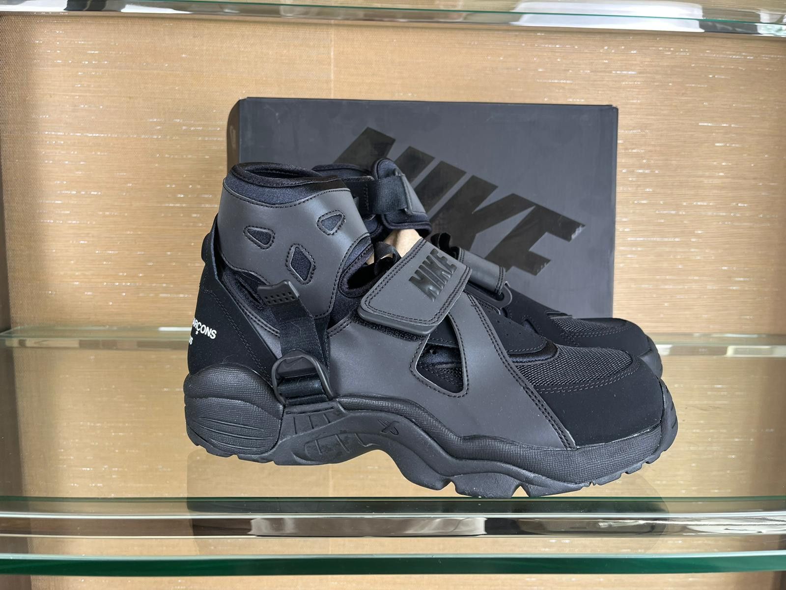 image of Comme Des Garcons x Nike Air Carnivore In Black Shoes, Men's (Size 9)