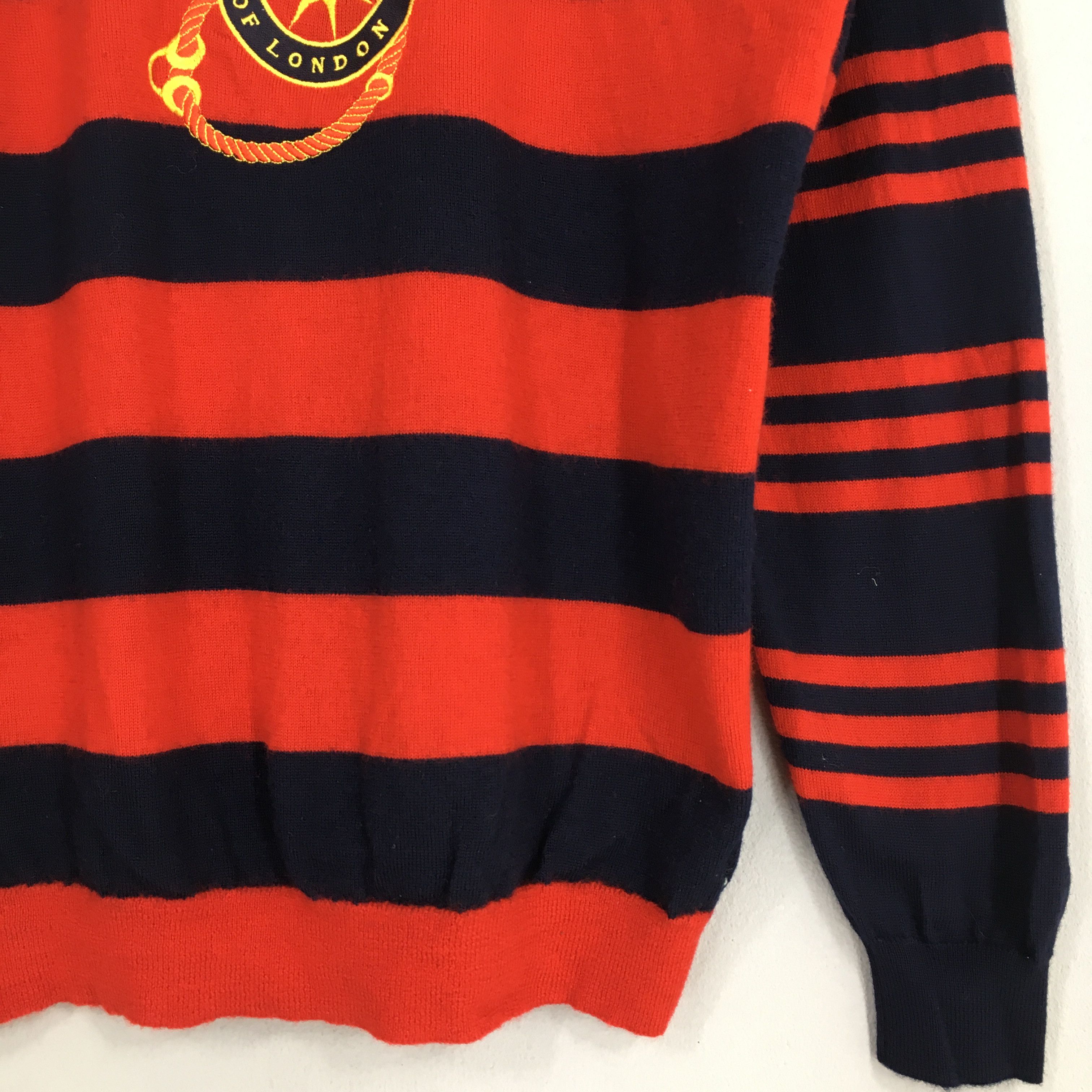 Burberry × Vintage Burberrys Of London Women Stripes Wool Pullover Small Size S / US 4 / IT 40 - 5 Thumbnail
