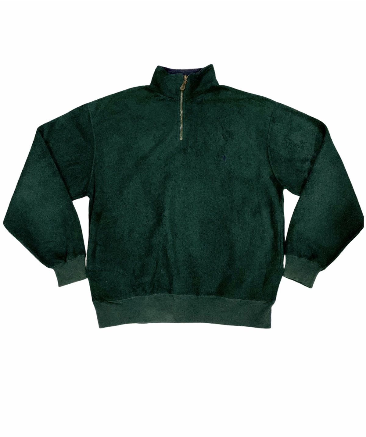 image of Polo Ralph Lauren x Ralph Lauren Ralph Laurent Half Zip Sweat Shirt in Dark Green (Size Medium)